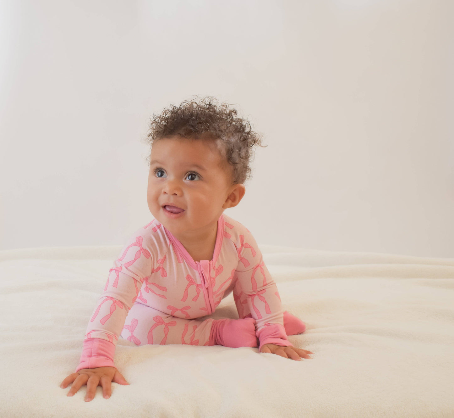 Pretty in Bows Convertible Zip Onesie