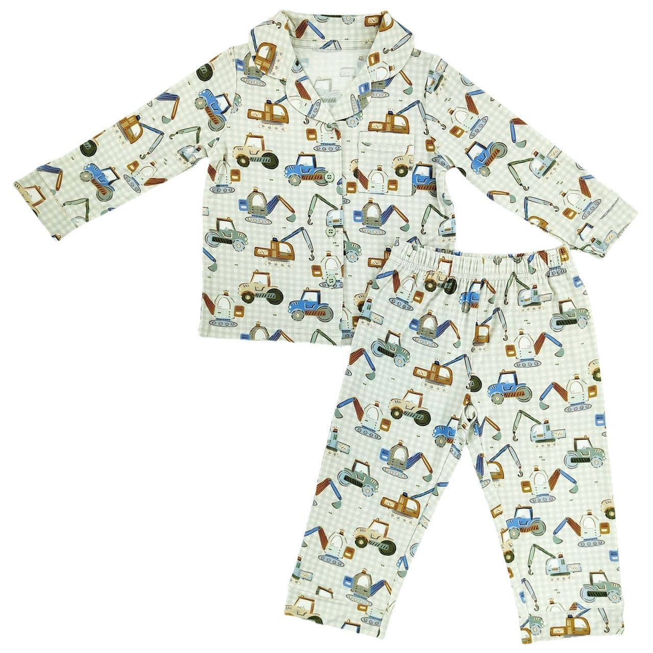 Construction Crew Bamboo Button Up Set