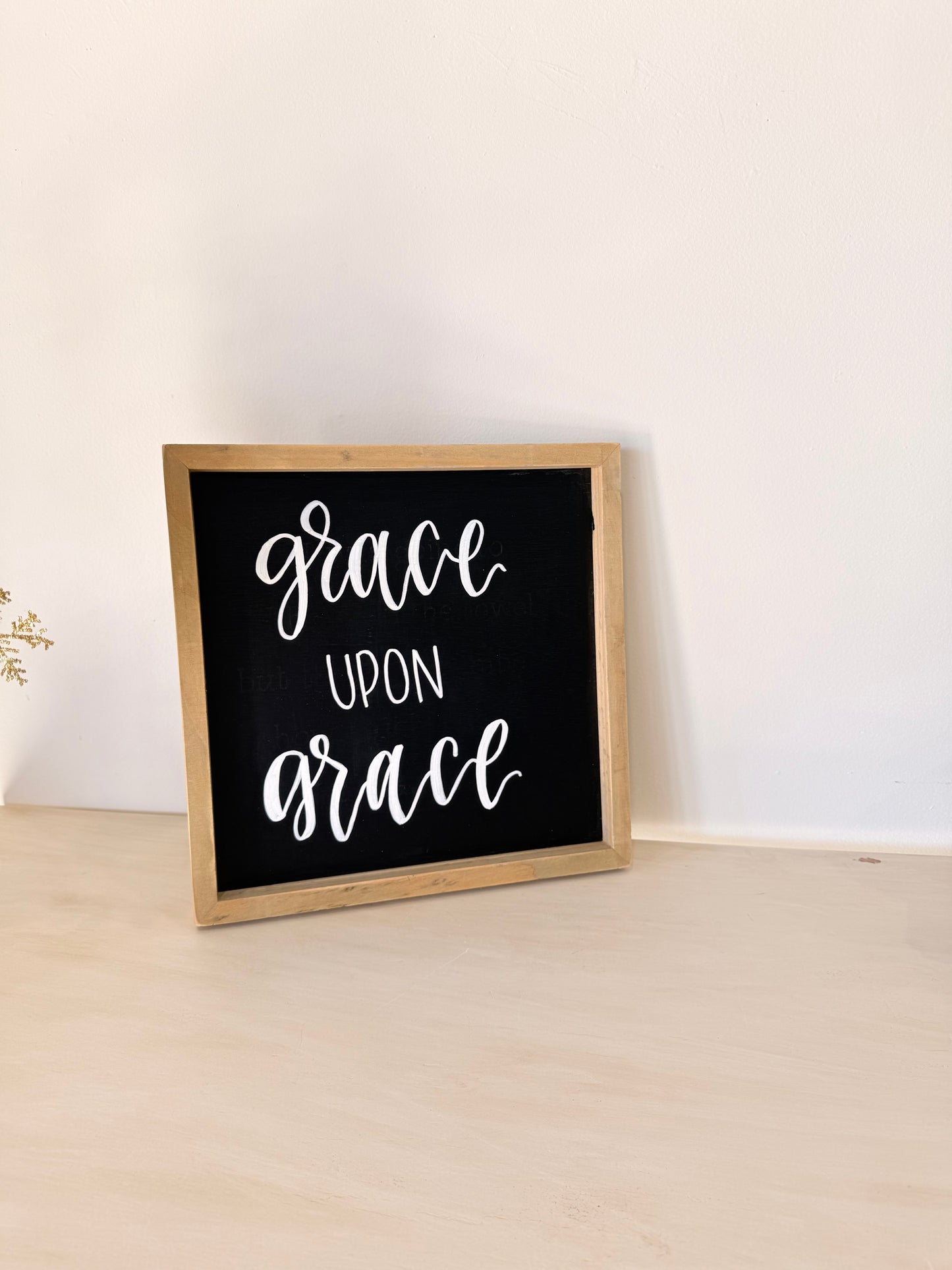 Grace Upon Grace Wooden Sign
