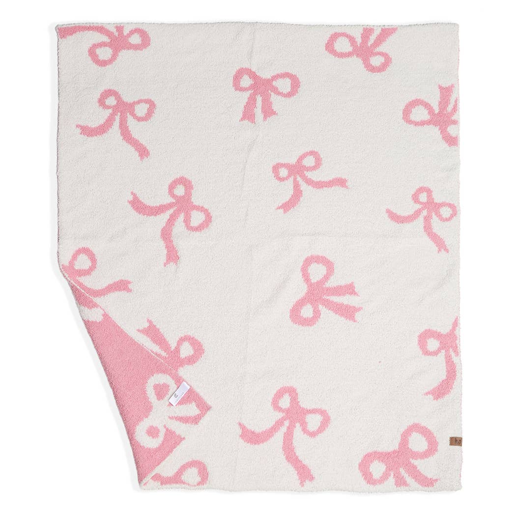 Girls Bow Pattern Blanket