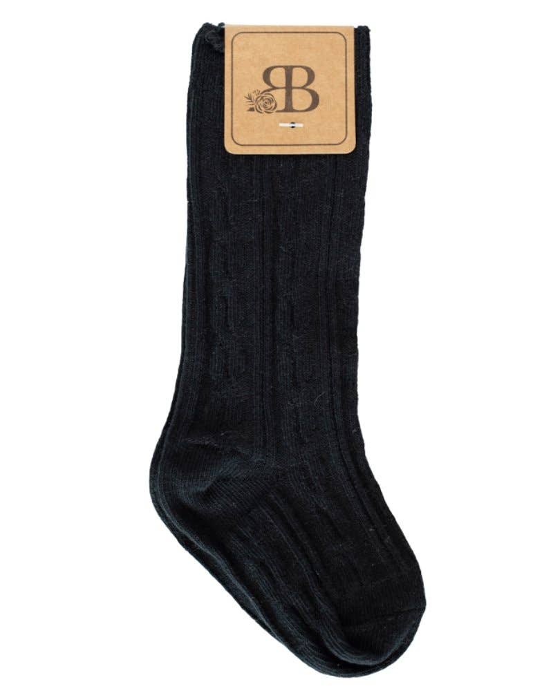 Knee High Cable Knit Socks