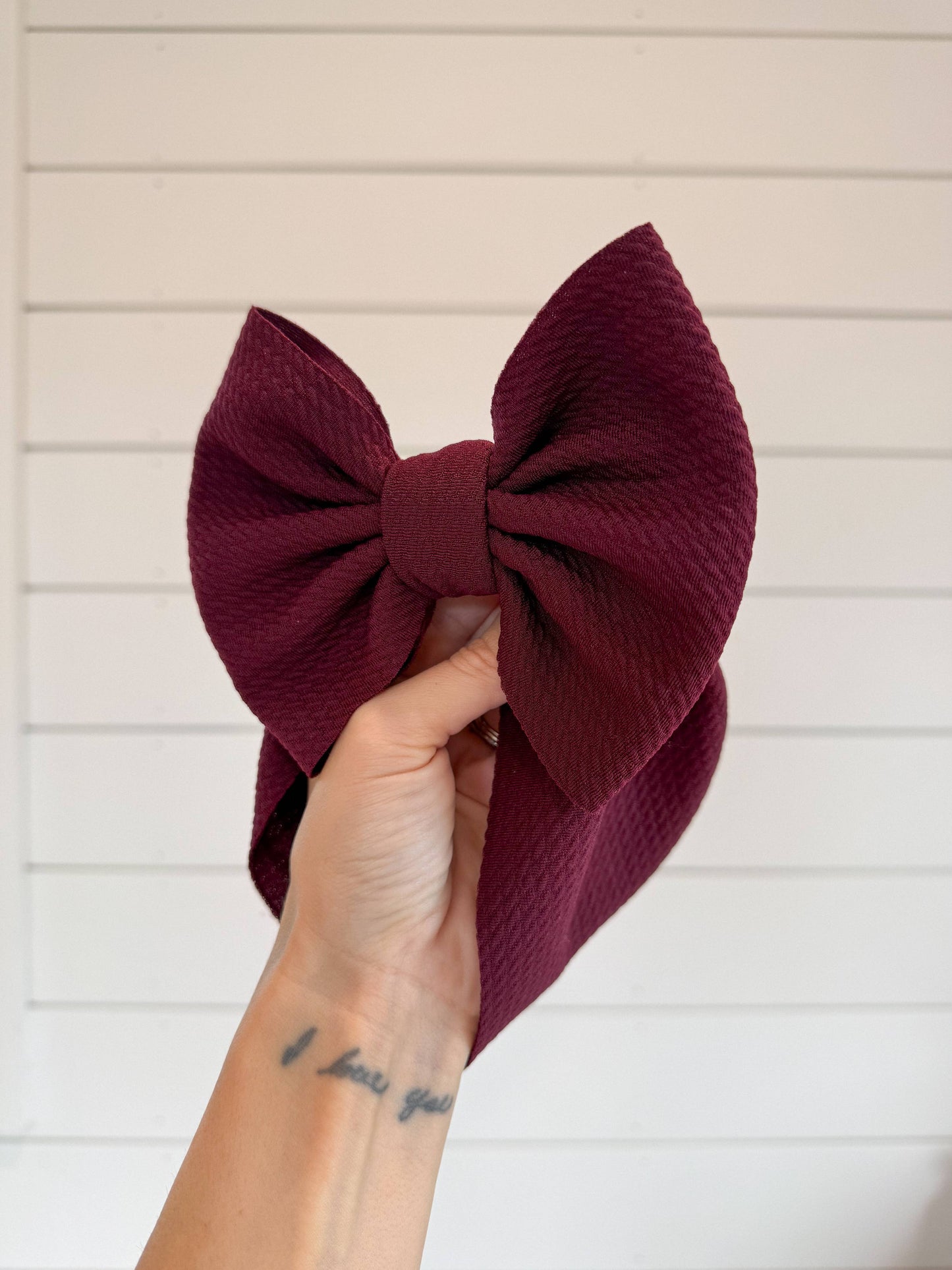 Maroon Bullet Bow + Headwrap