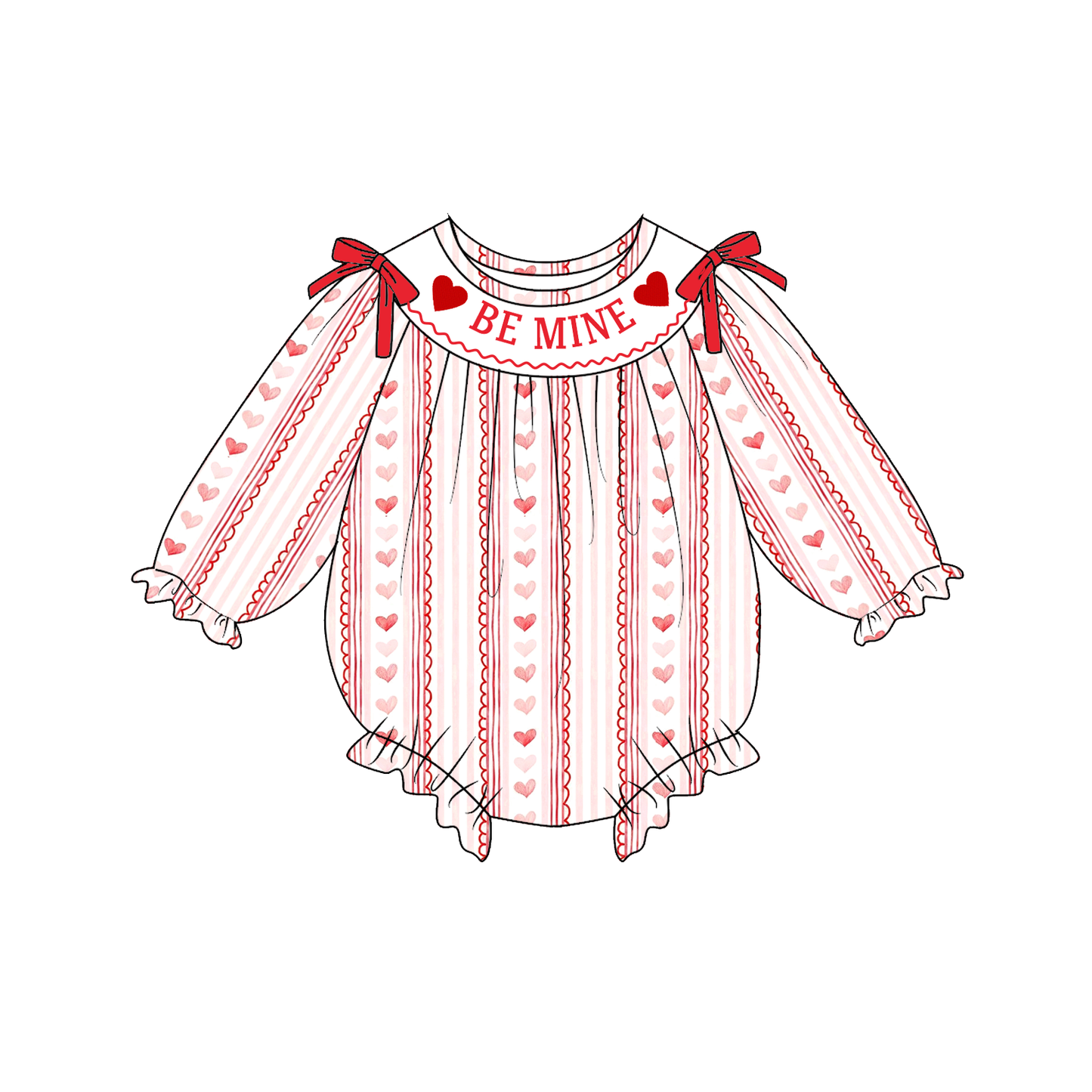 Valentine's Be Mine Smocked Romper