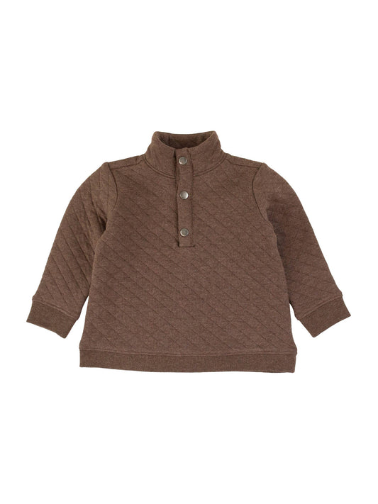 Heather Quilted Quarter Snap Pullover