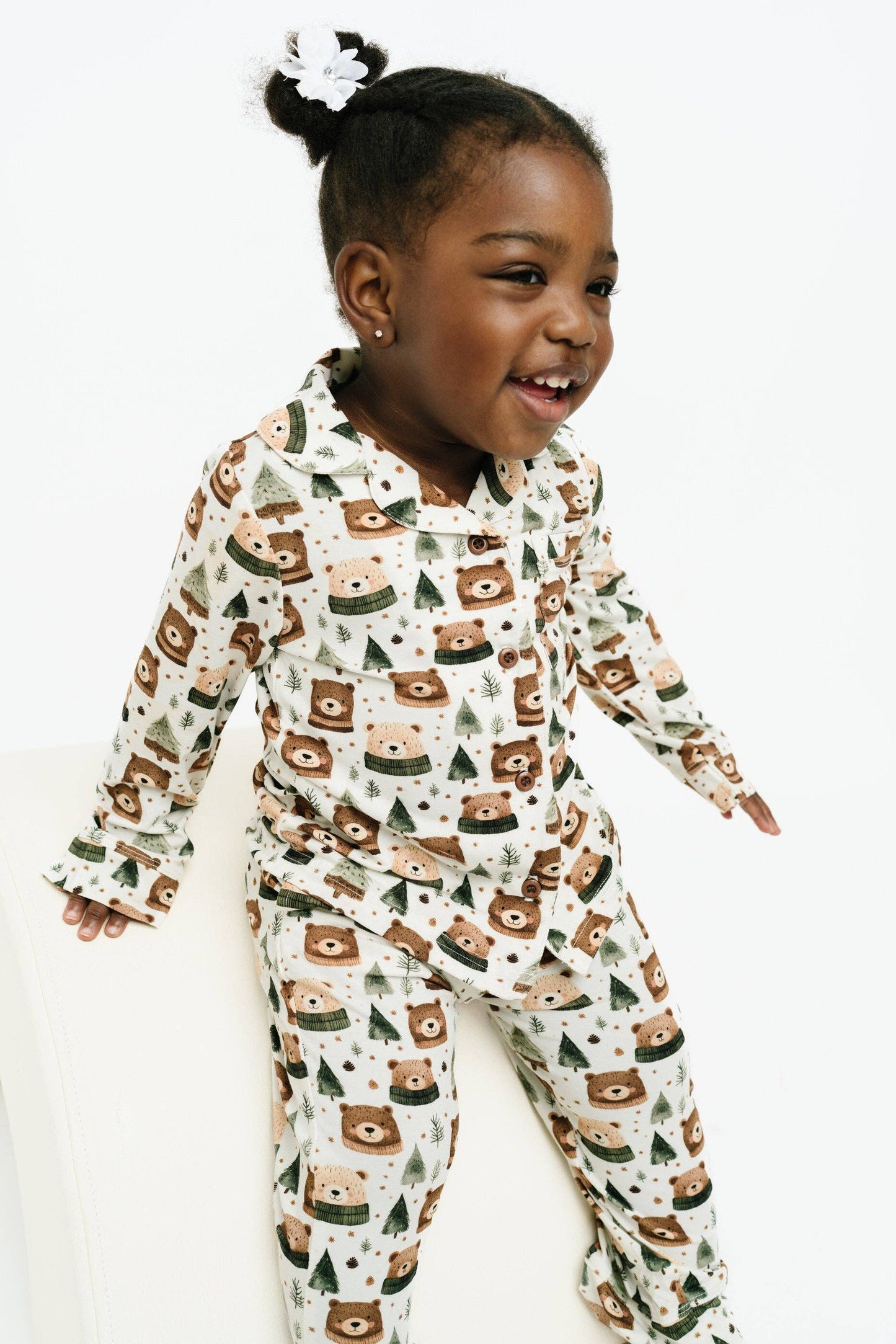 Winter Bears Bamboo Button Up Set