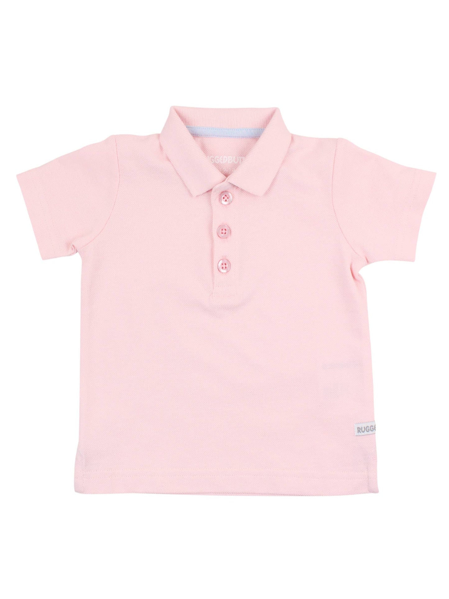Boys Pink Pique Short Sleeve Polo Shirt