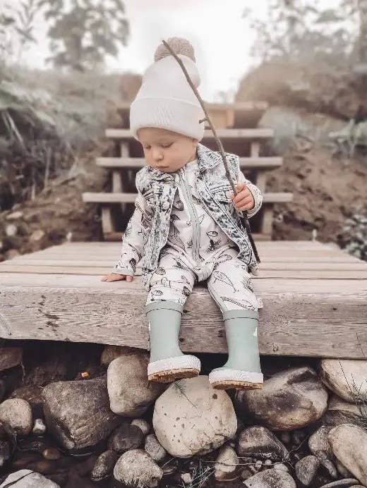 Baby Boys Summer Sleeper With Double Zippers - Fish Hooks