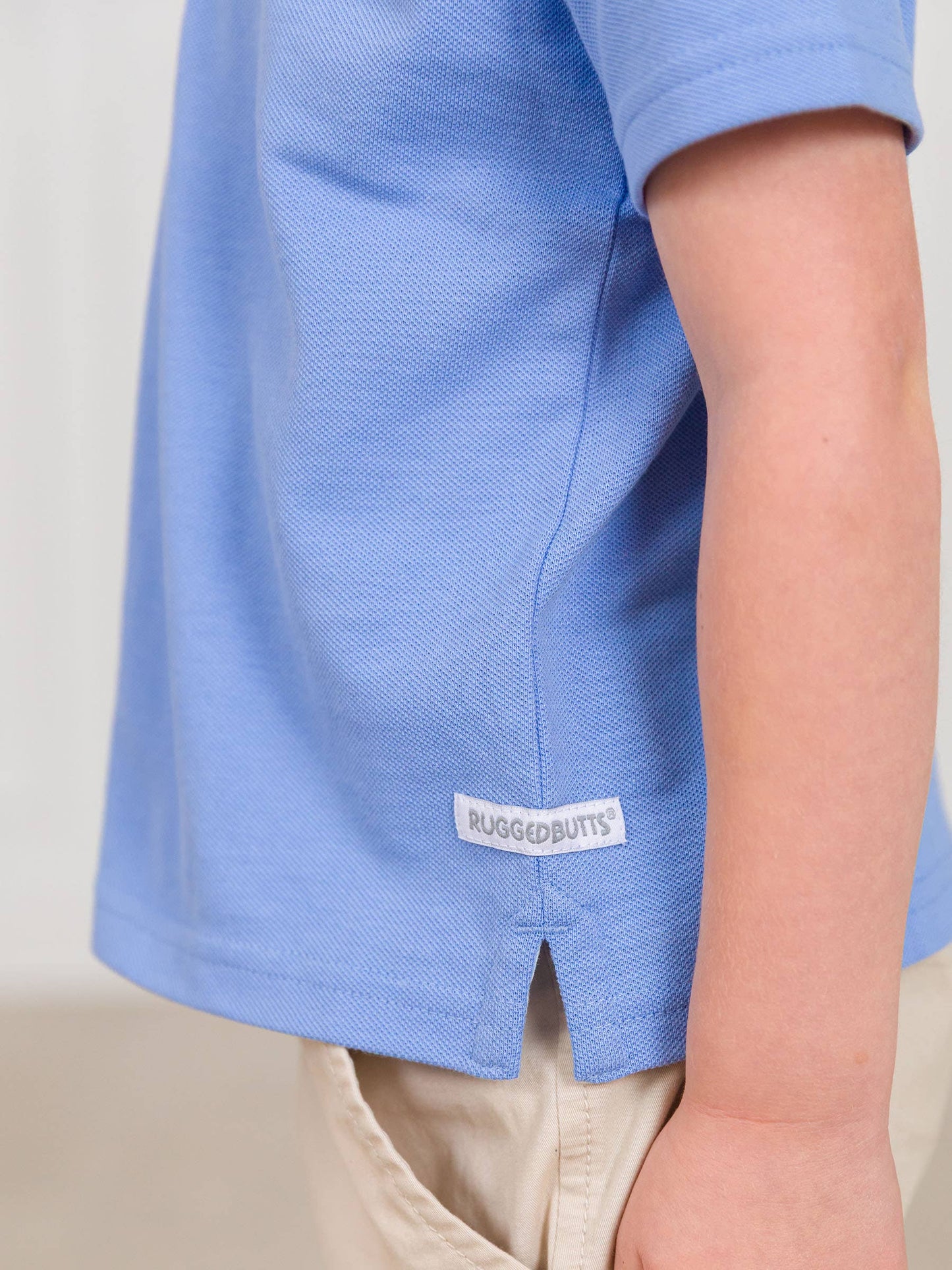 Boys Periwinkle Blue Pique Short Sleeve Polo Shirt