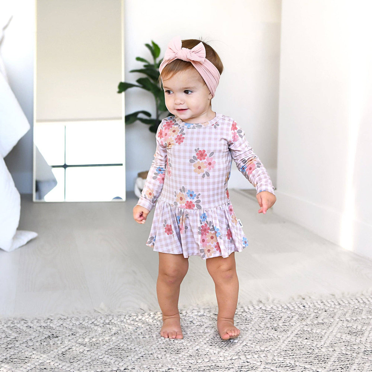 Callie TUTU Bamboo Floral Skirted Bodysuit