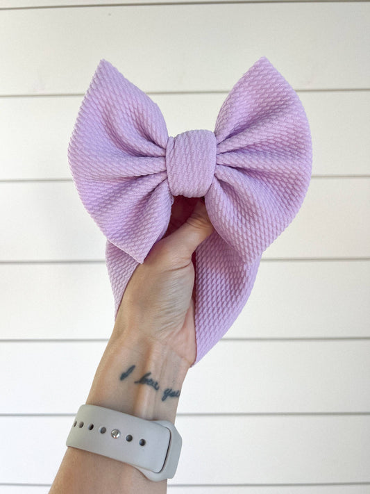 Lavender Bullet Bow + Headwrap  
