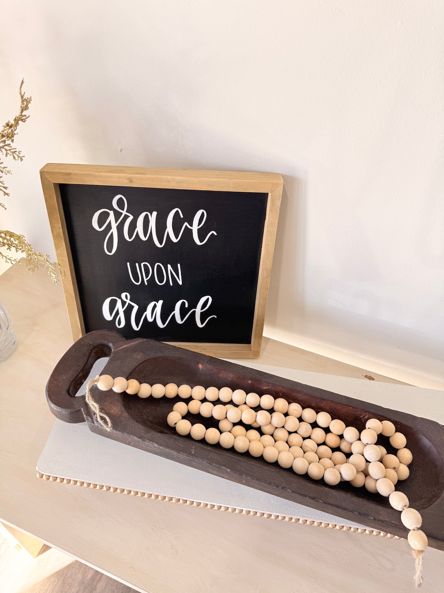Grace Upon Grace Wooden Sign