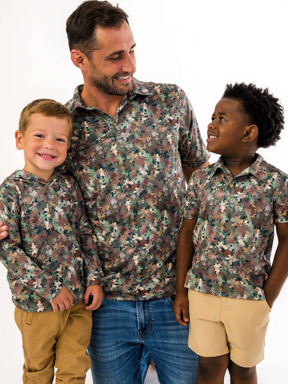 Boys Classic Camo Performance Hooded Shirt