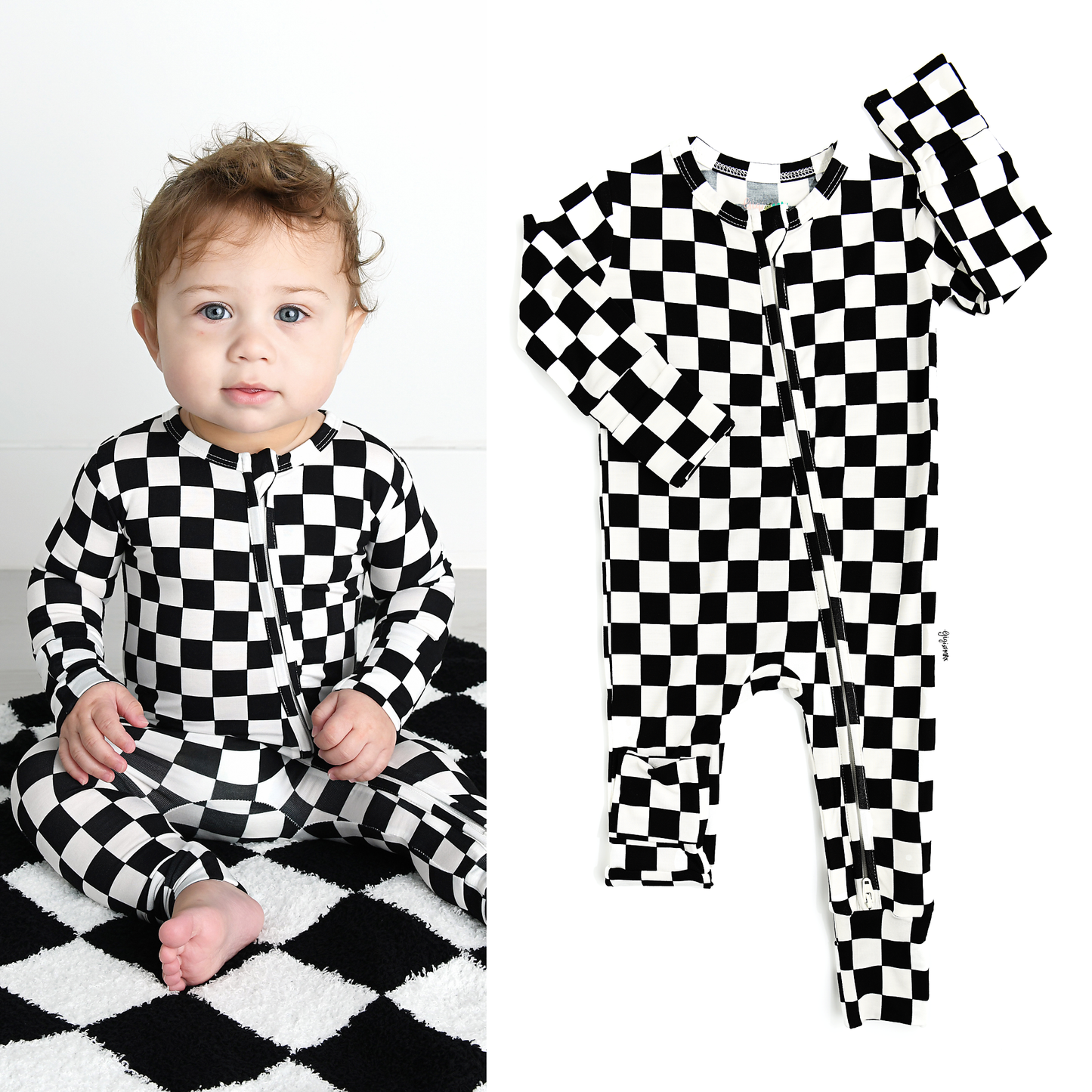 Black Checkered Bamboo Sleeper