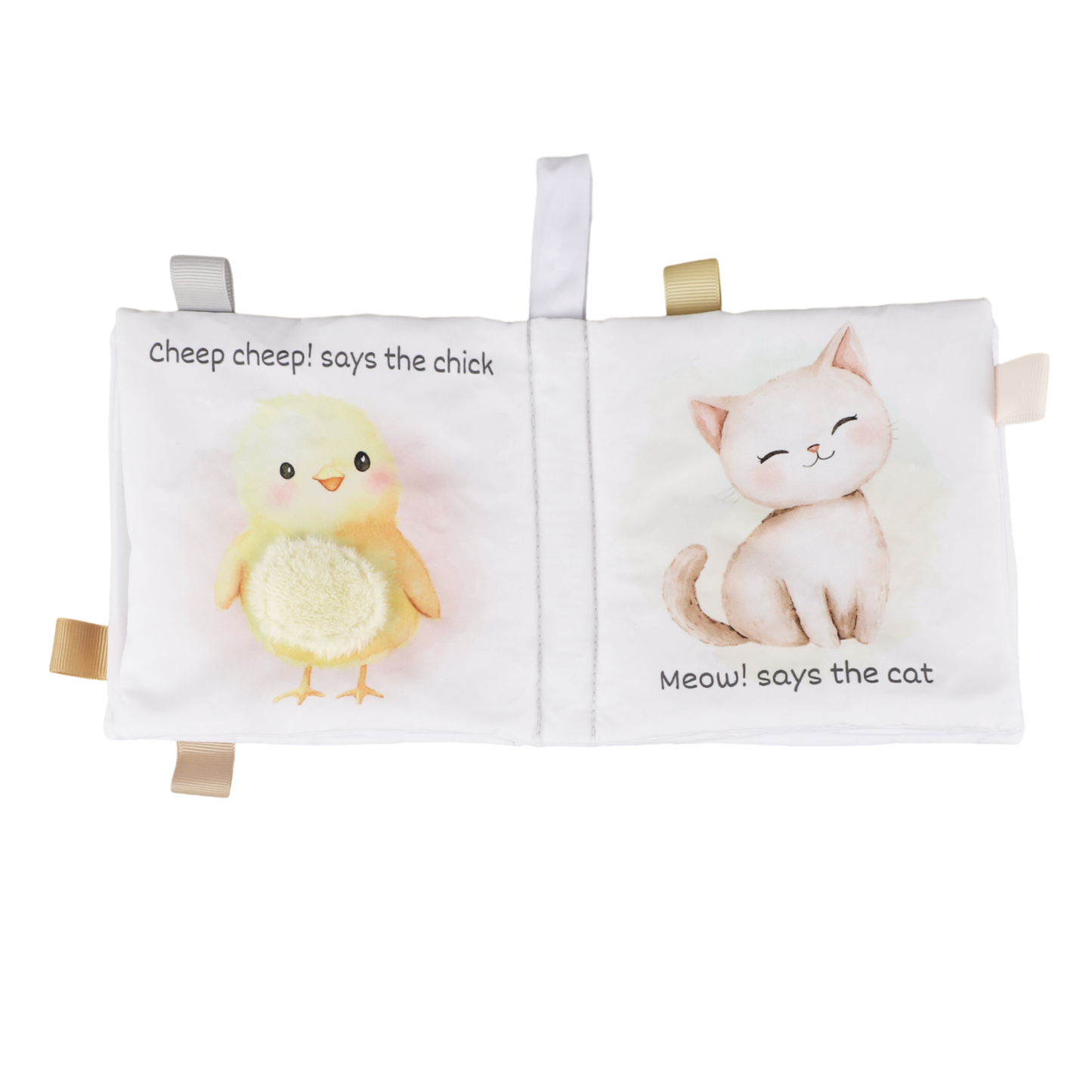 Farm Animals – 10-Page Taggies Soft Crinkle Cloth Baby Book