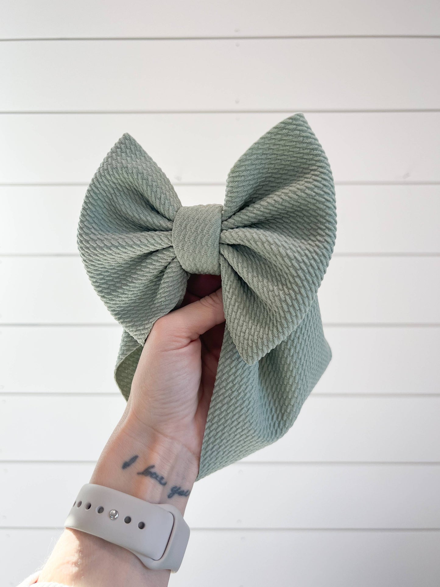 Sage Bullet Bow + Headwrap  