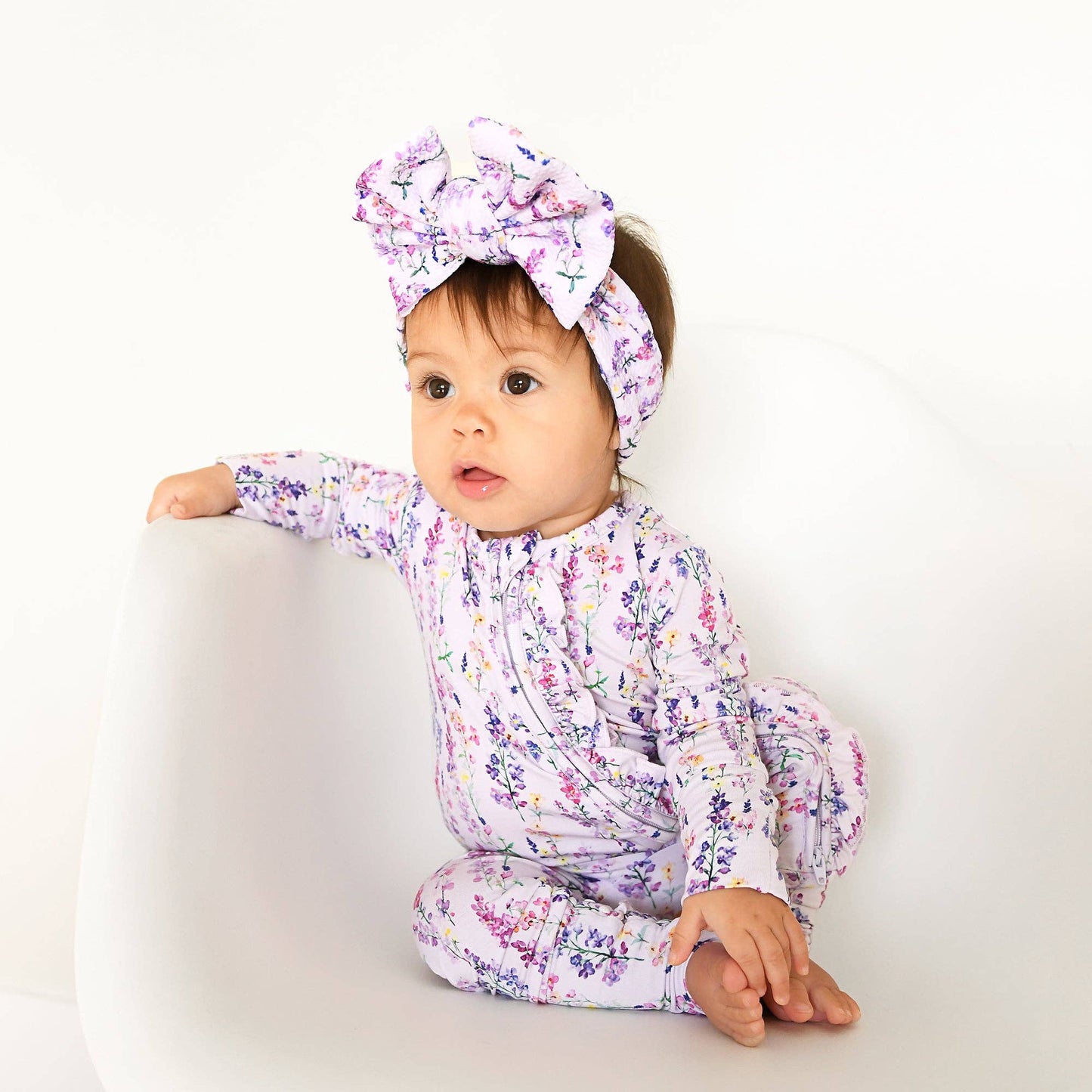 Avani RUFFLE ZIP Bamboo One Piece Floral Baby