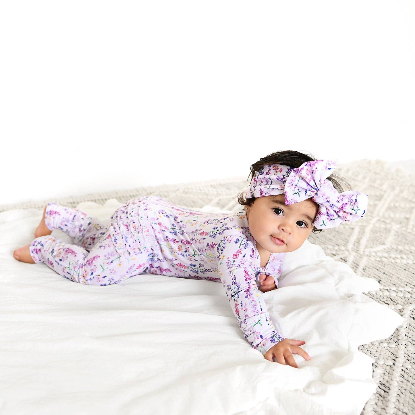 Avani RUFFLE ZIP Bamboo One Piece Floral Baby