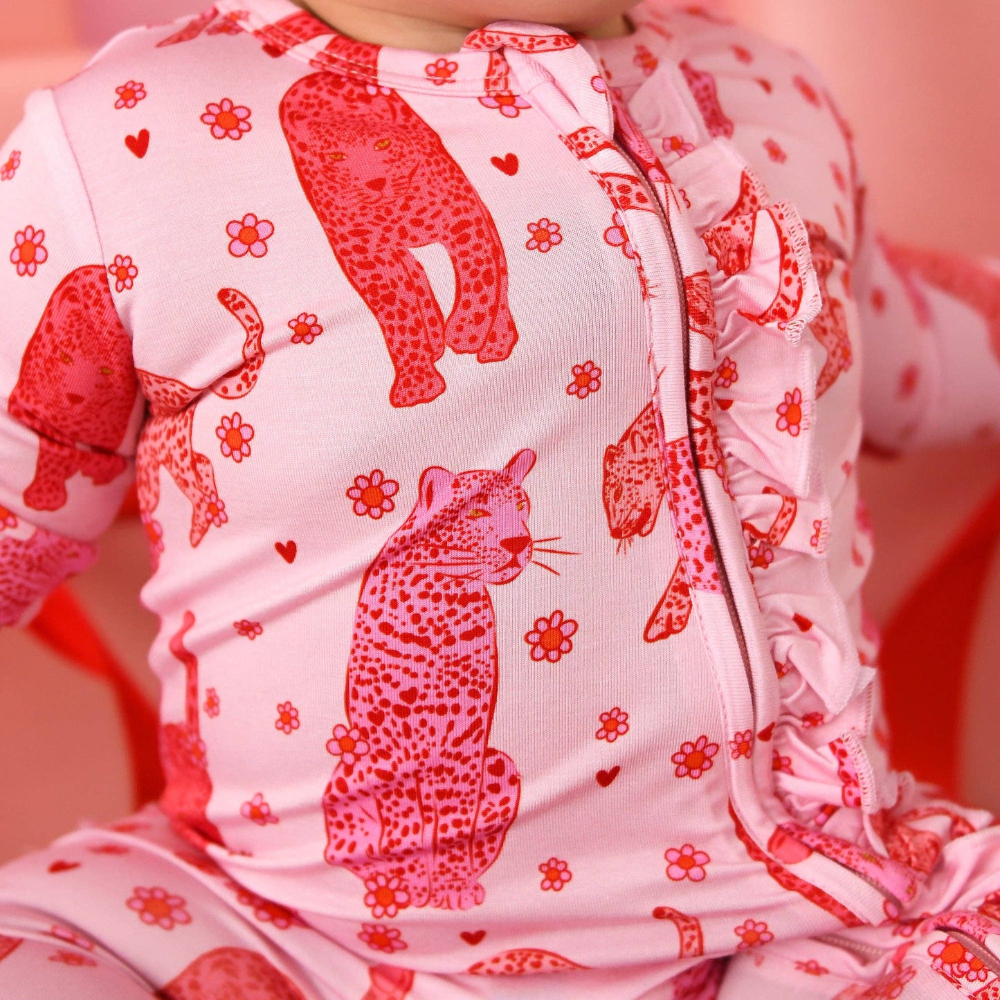 Cambrie RUFFLE ZIP Valentines Day Bamboo Two Way Zipper