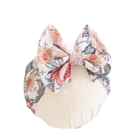 Vintage Floral Headwrap Bow