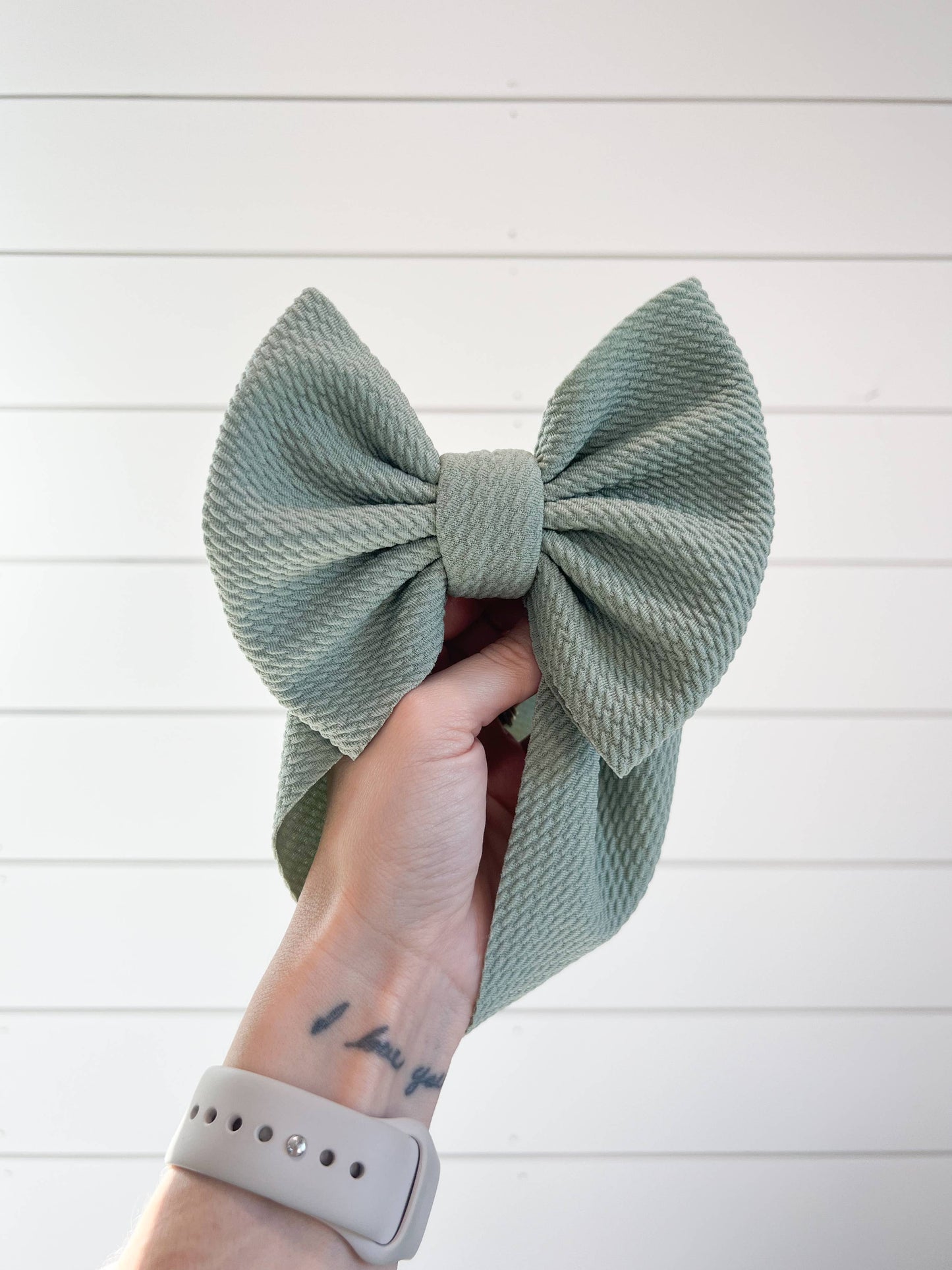 Sage Bullet Bow + Headwrap  