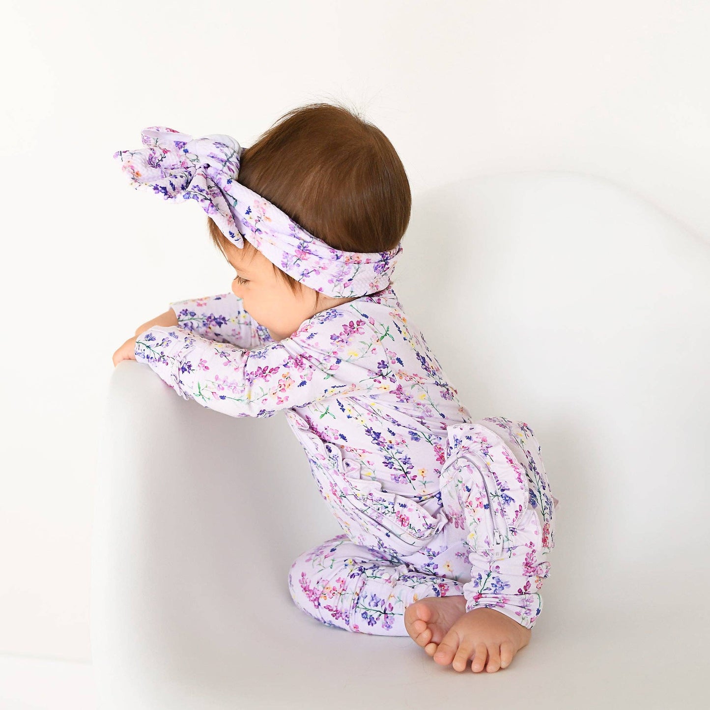 Avani RUFFLE ZIP Bamboo One Piece Floral Baby