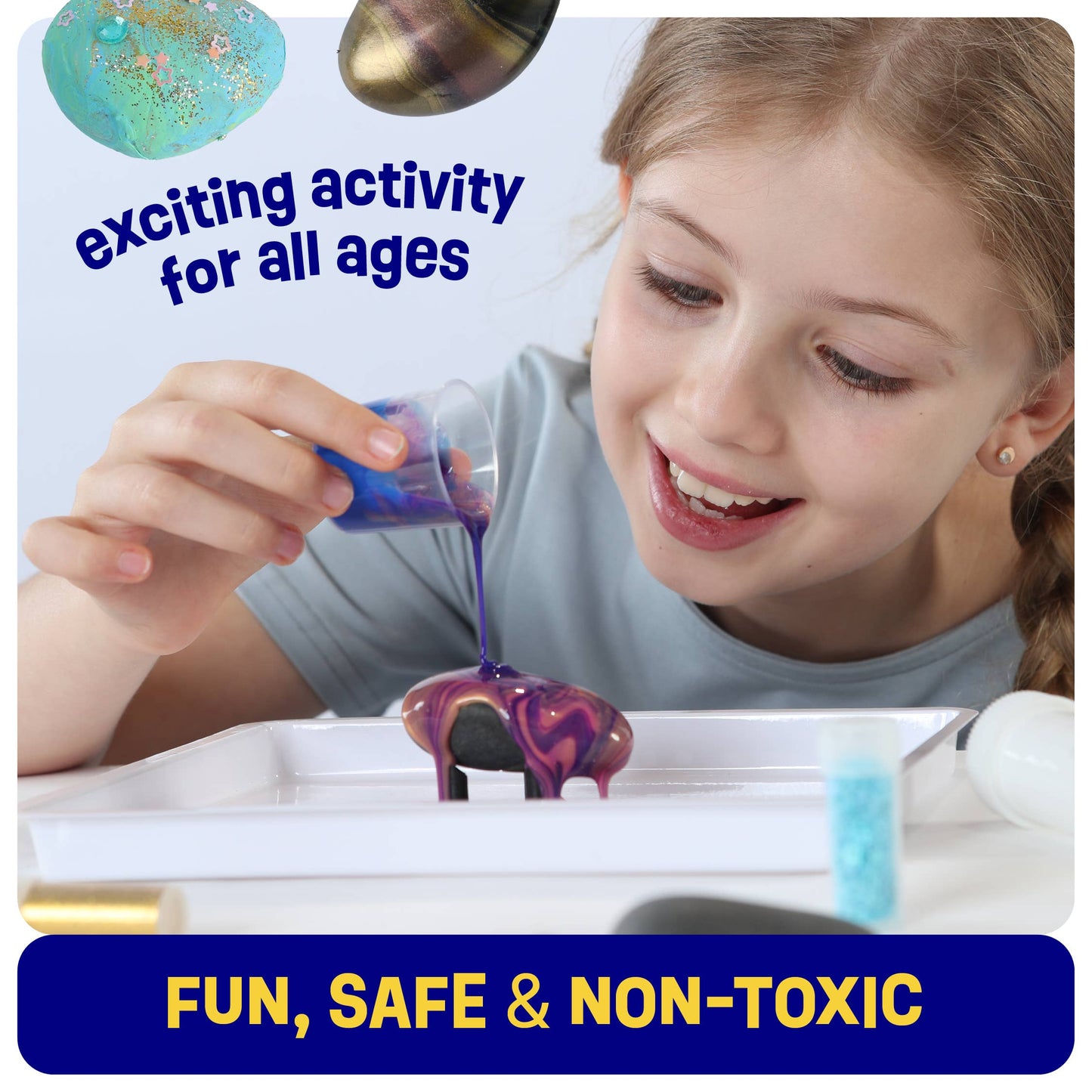 Paint Pouring Rocks for Kids - Rock Painting Kit, Craft Kit