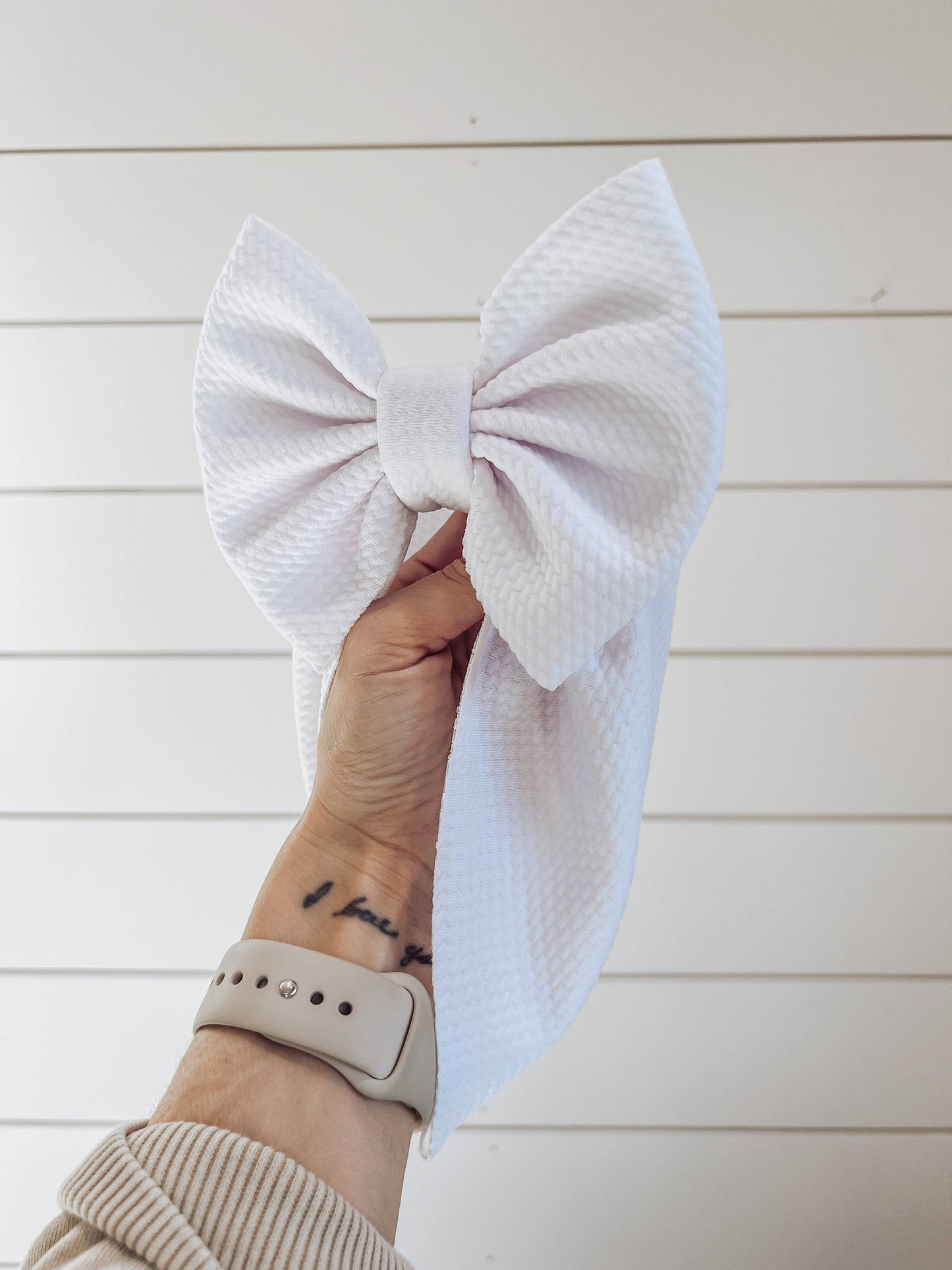 White Bullet Bow + Headwrap  
