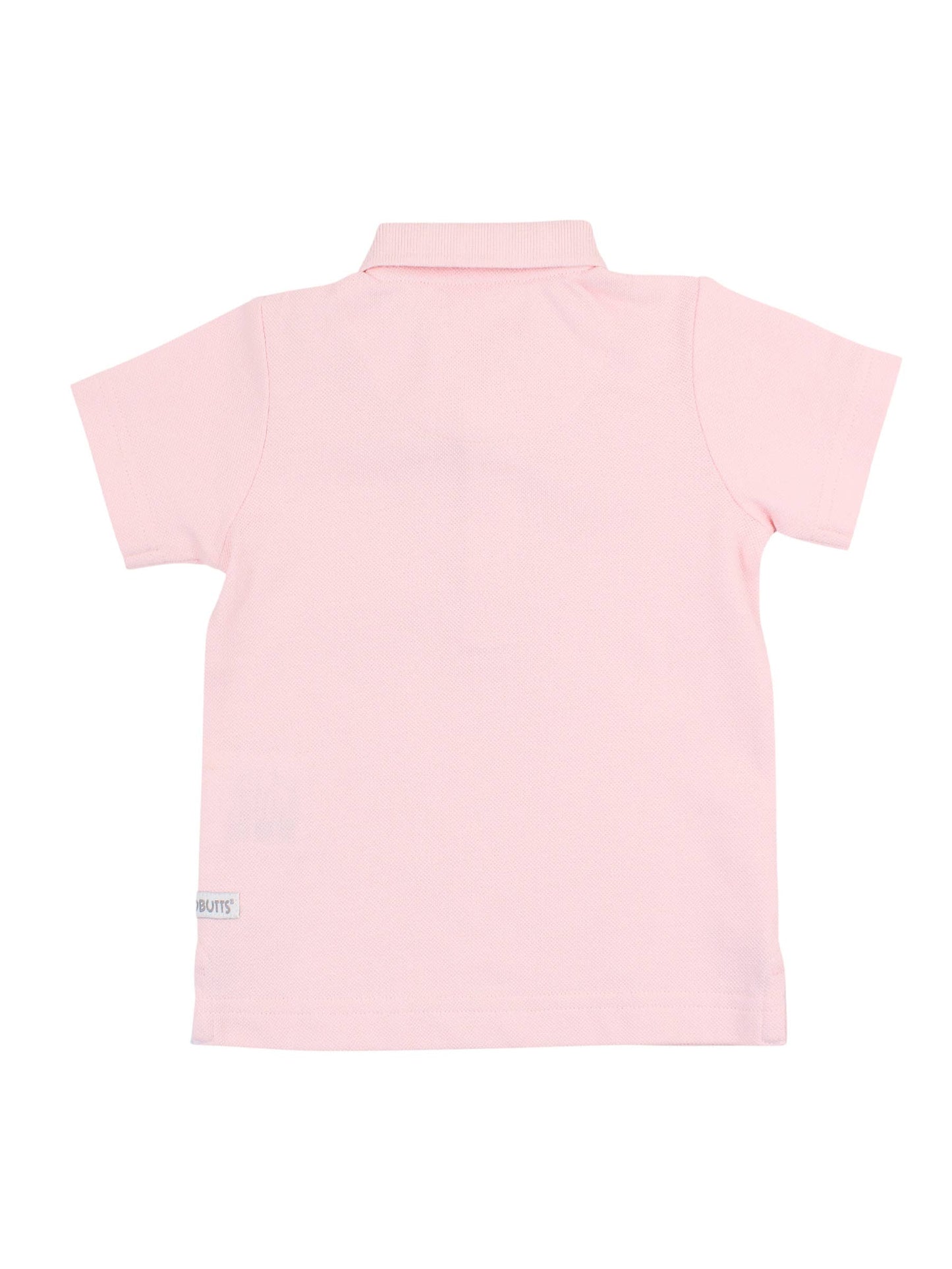 Boys Pink Pique Short Sleeve Polo Shirt
