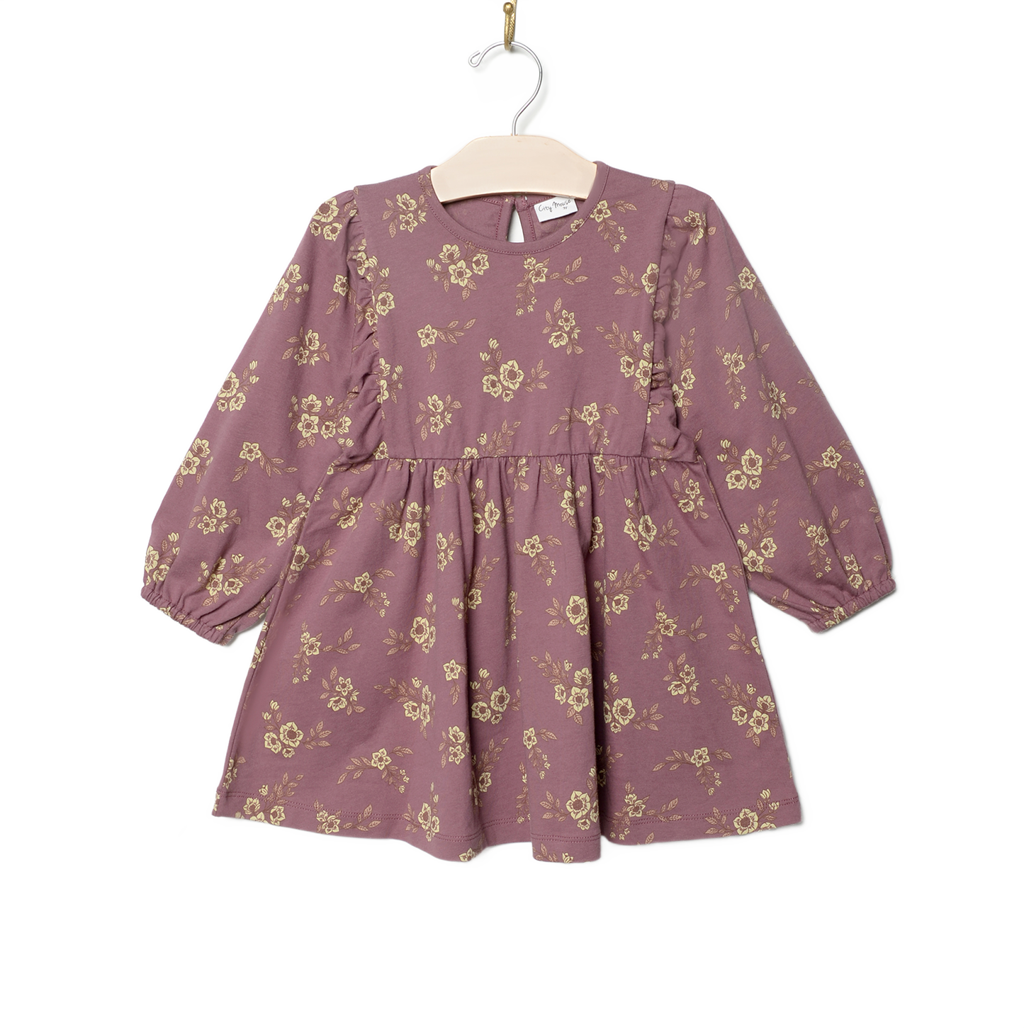 Puff Sleeve Dress- Orchid Blooms