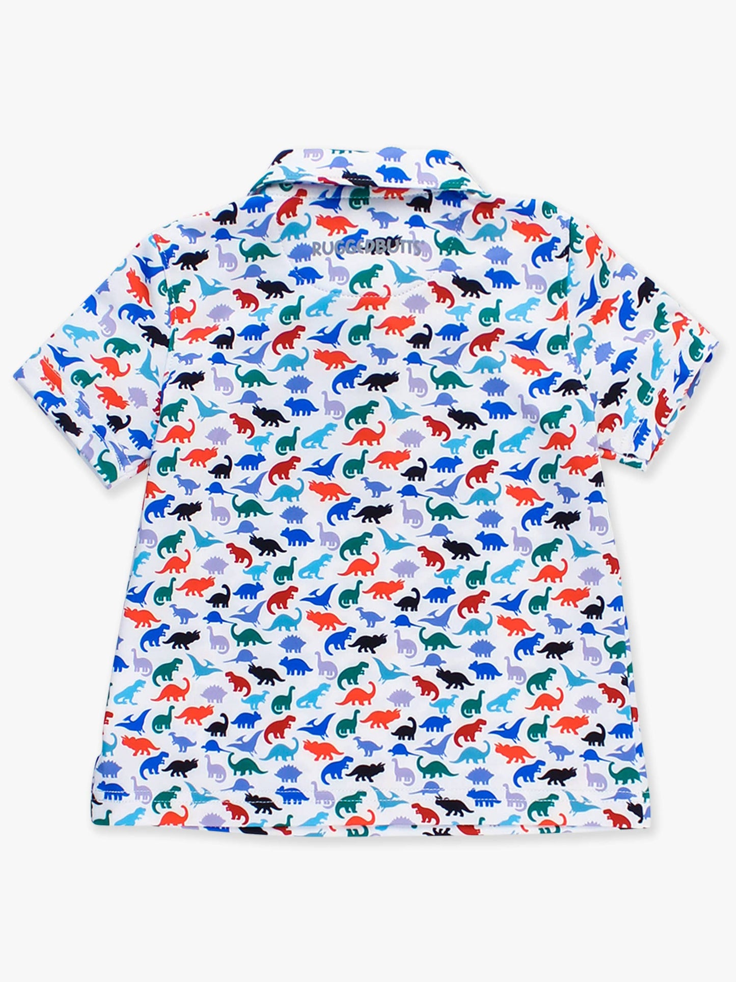 Boys Dino Roar Knit Short Sleeve Performance Polo