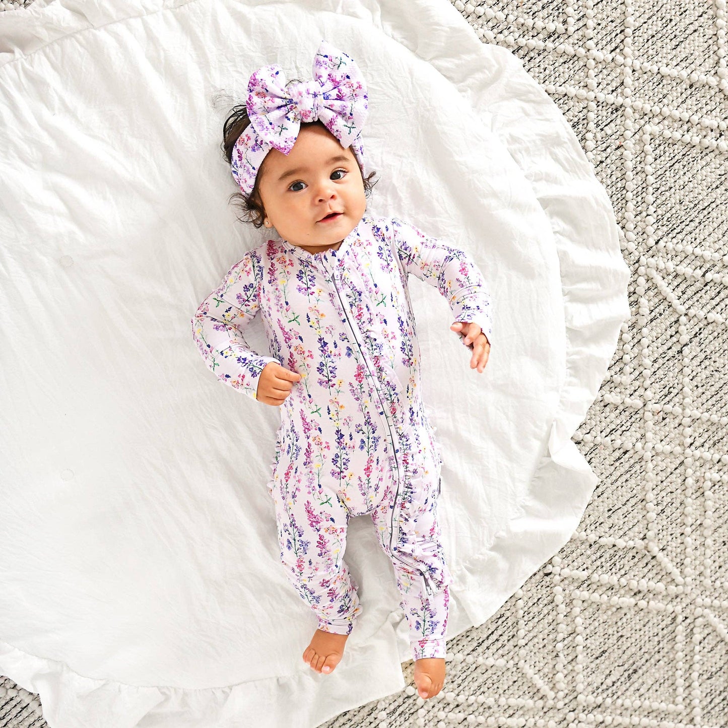 Avani RUFFLE ZIP Bamboo One Piece Floral Baby