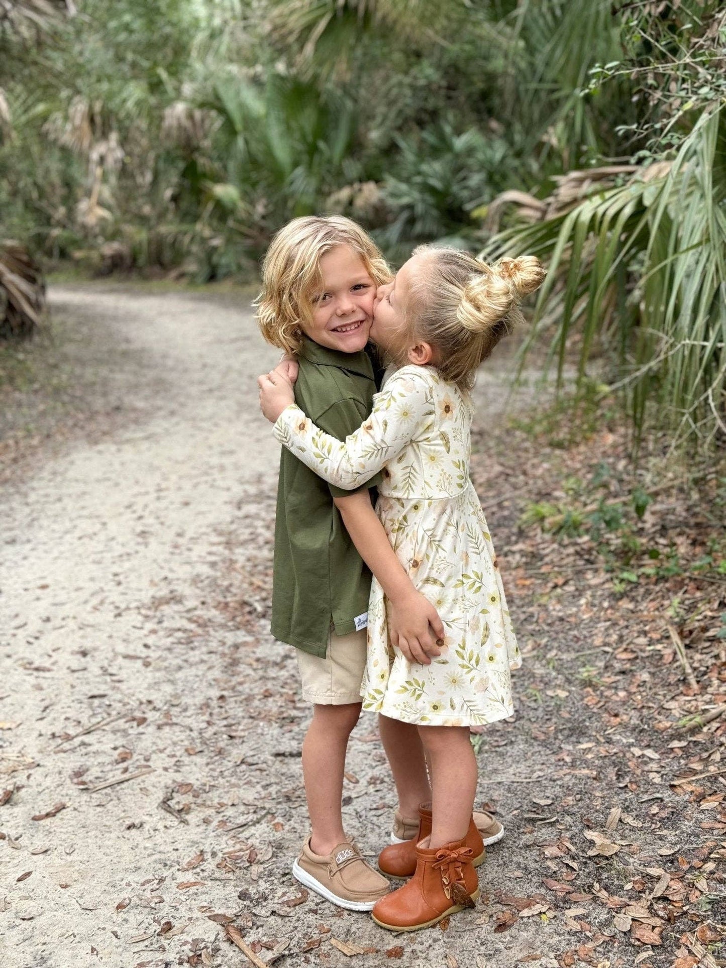 Boys Polo in Garden Green