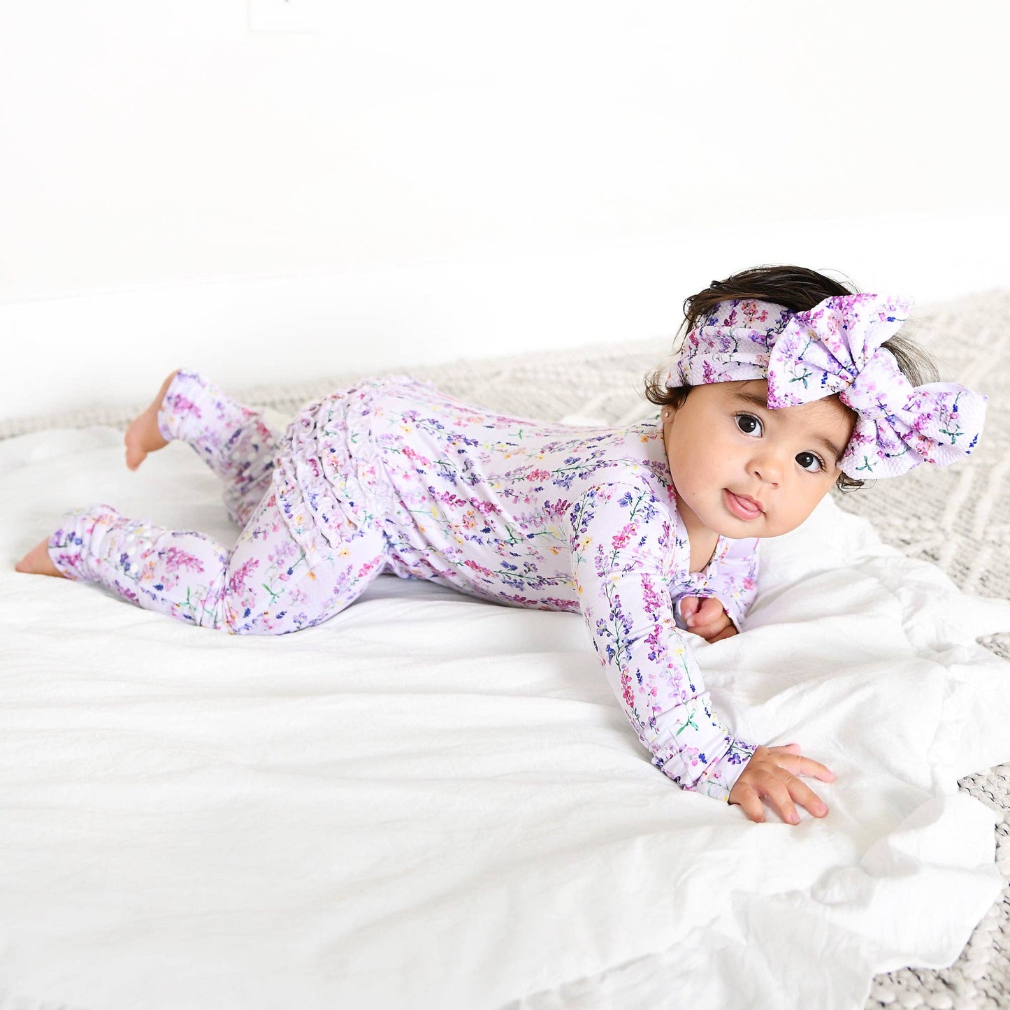 Avani RUFFLE ZIP Bamboo One Piece Floral Baby