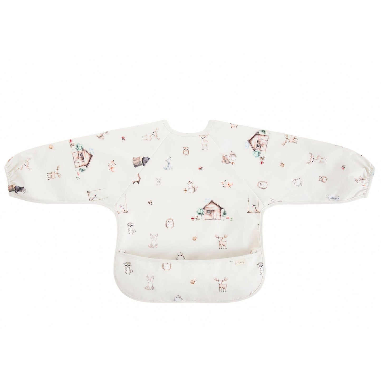 Woodland Smock Bib for Baby & Toddler Long Sleeve