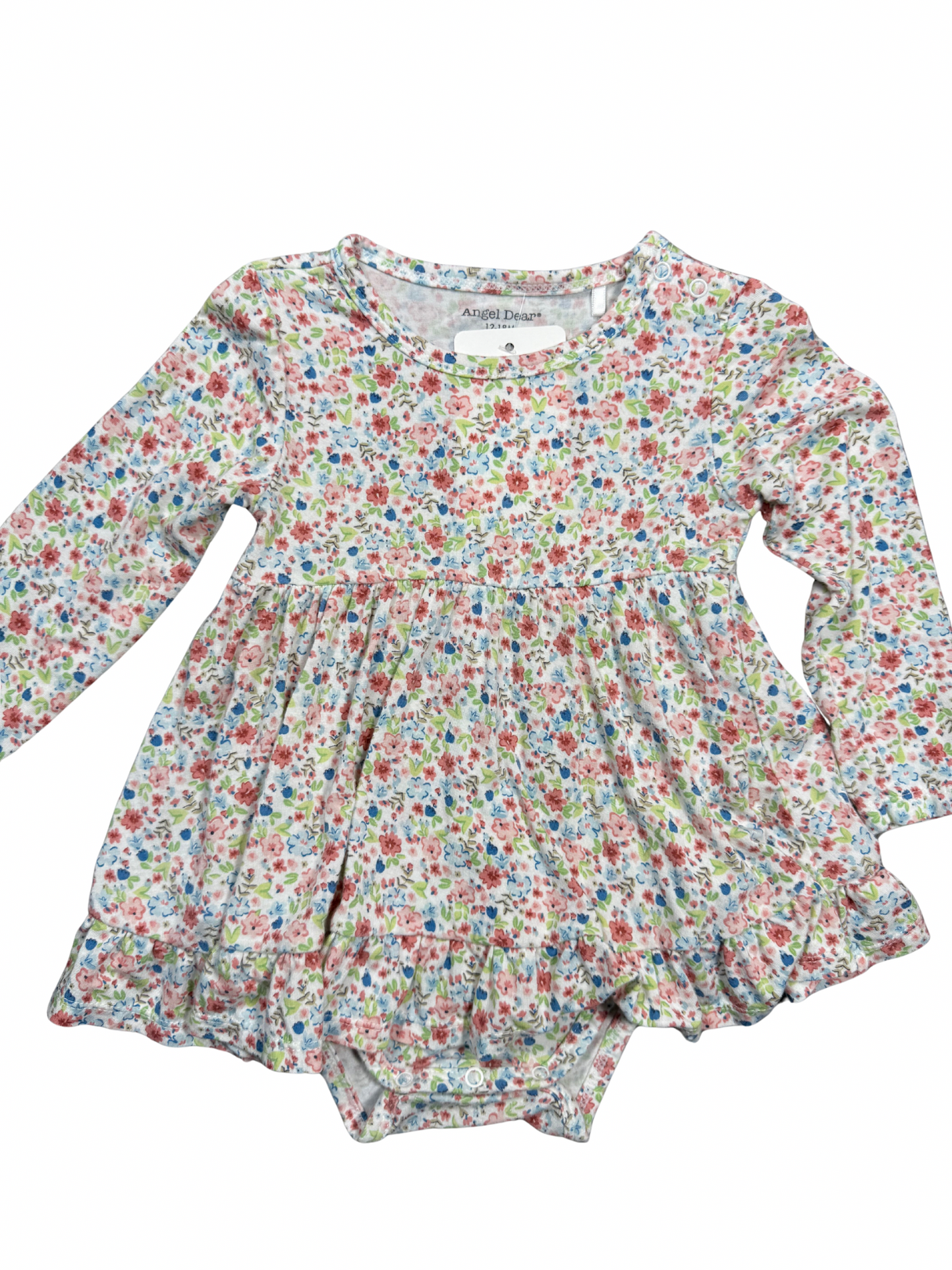 Angel Dear Floral Skirted Bodysuit- Reloved