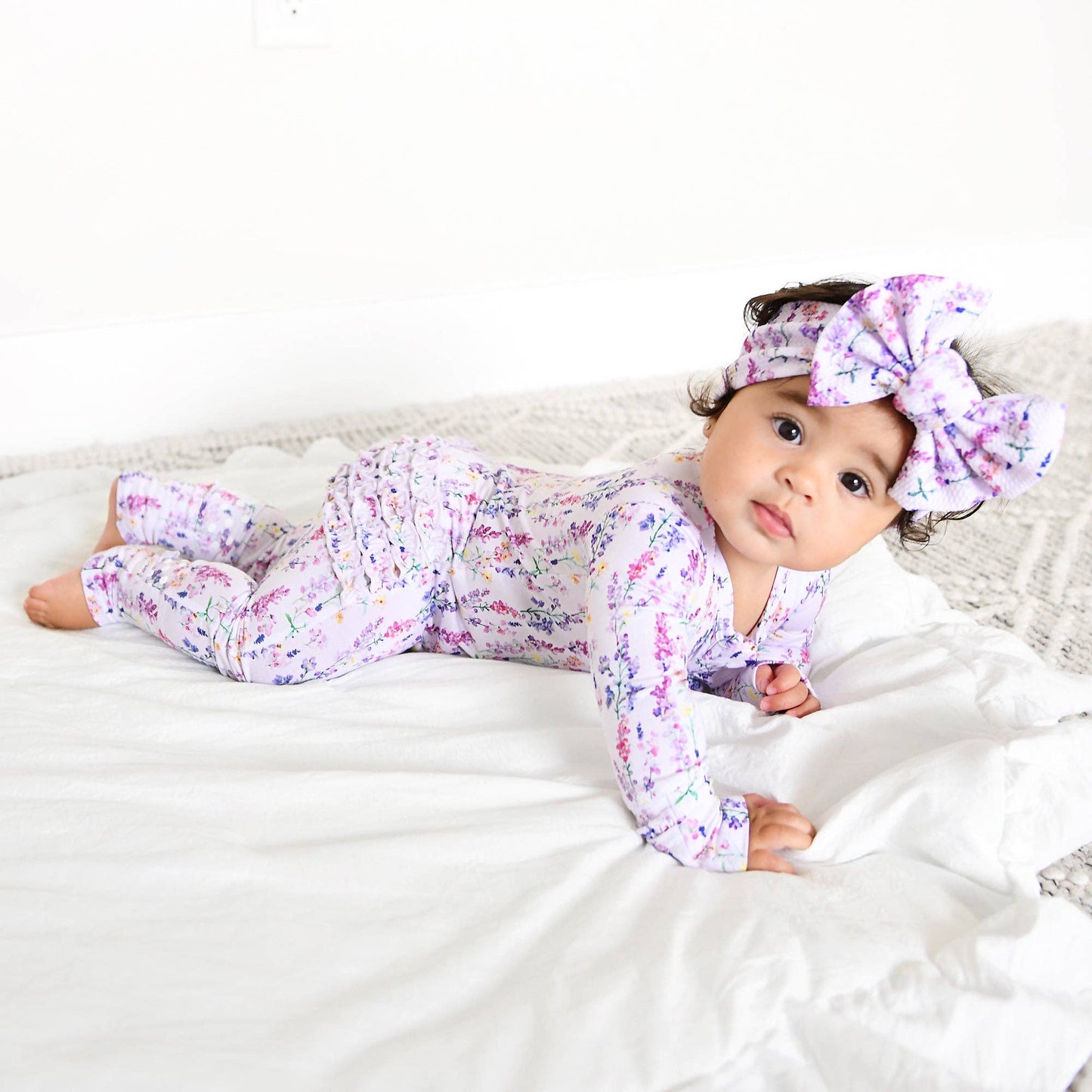 Avani RUFFLE ZIP Bamboo One Piece Floral Baby