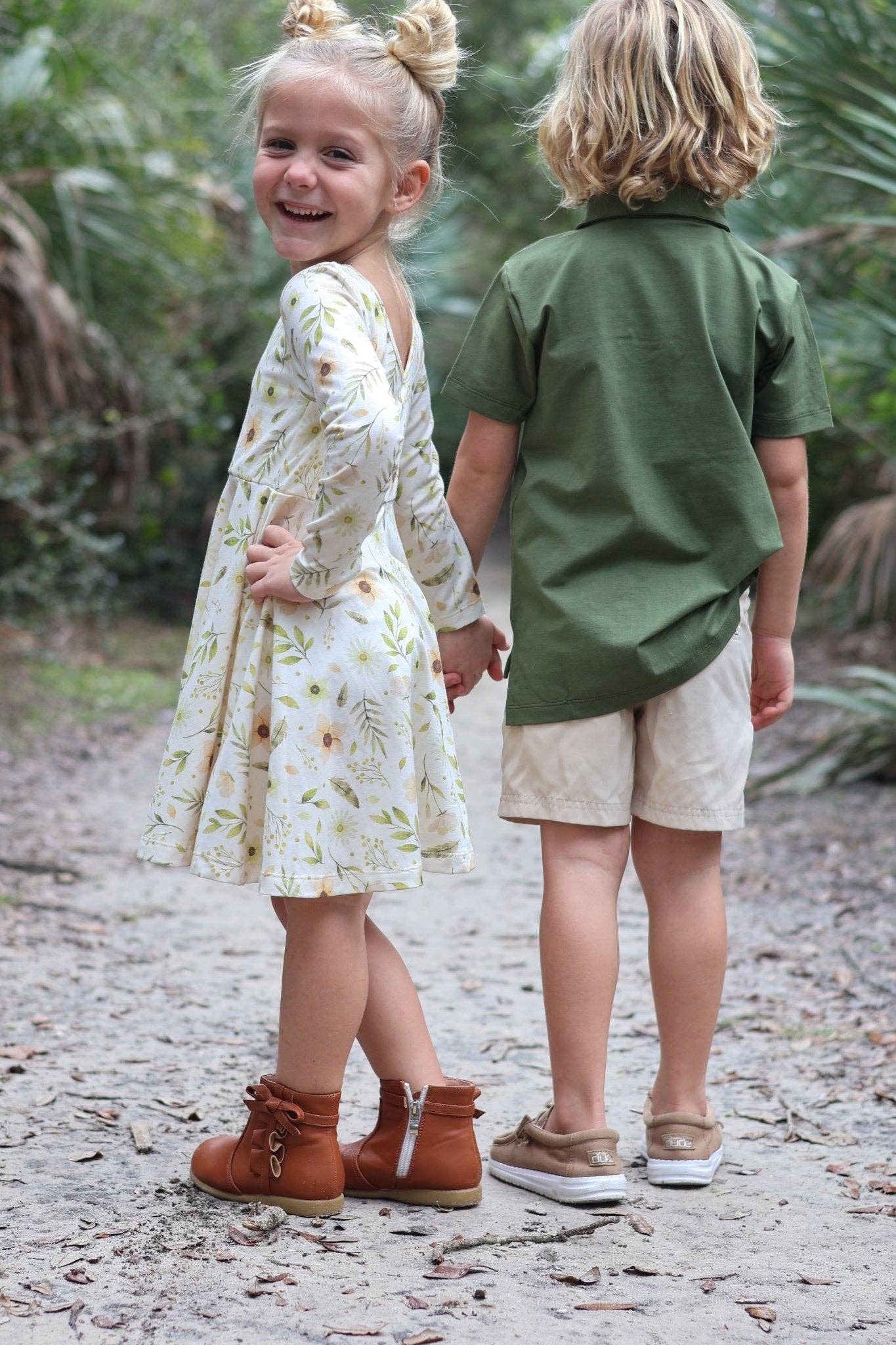 Boys Polo in Garden Green