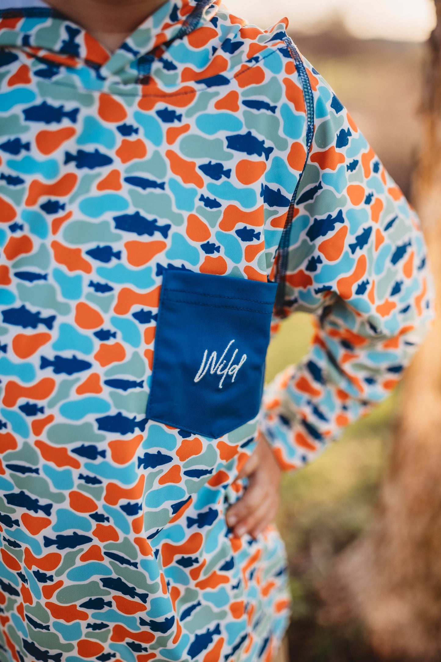 Boys Camo Fishing Shirt - High Tide UV