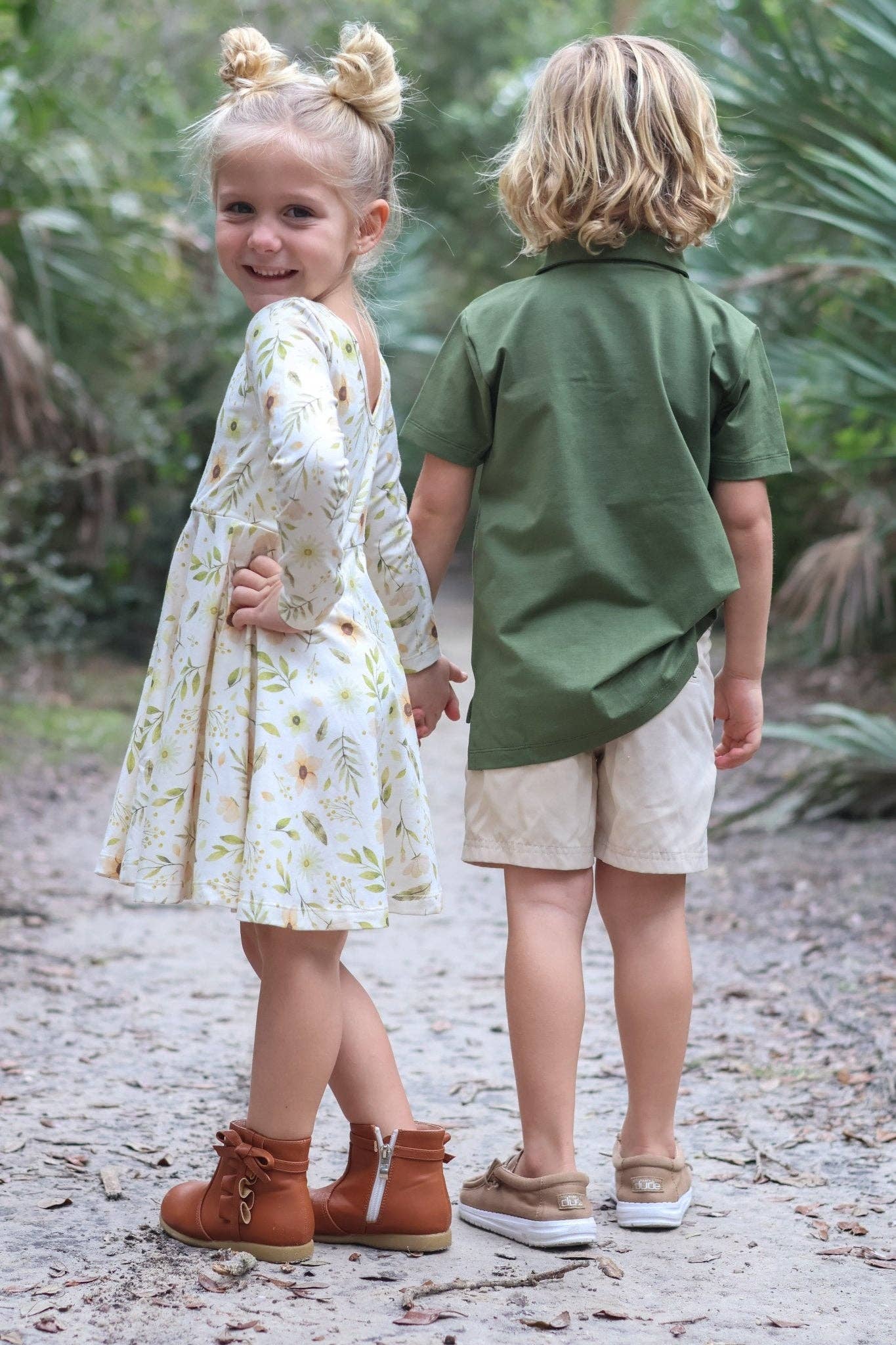 Boys Polo in Garden Green