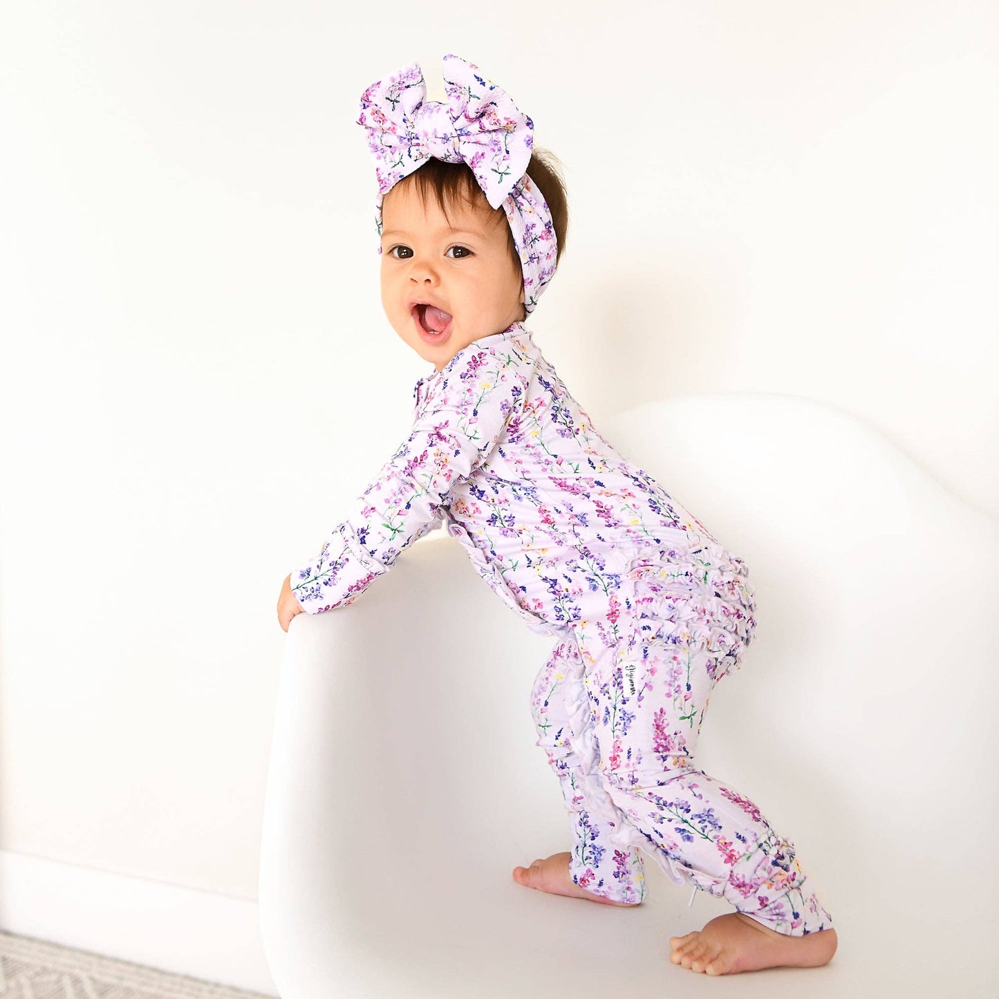 Avani RUFFLE ZIP Bamboo One Piece Floral Baby