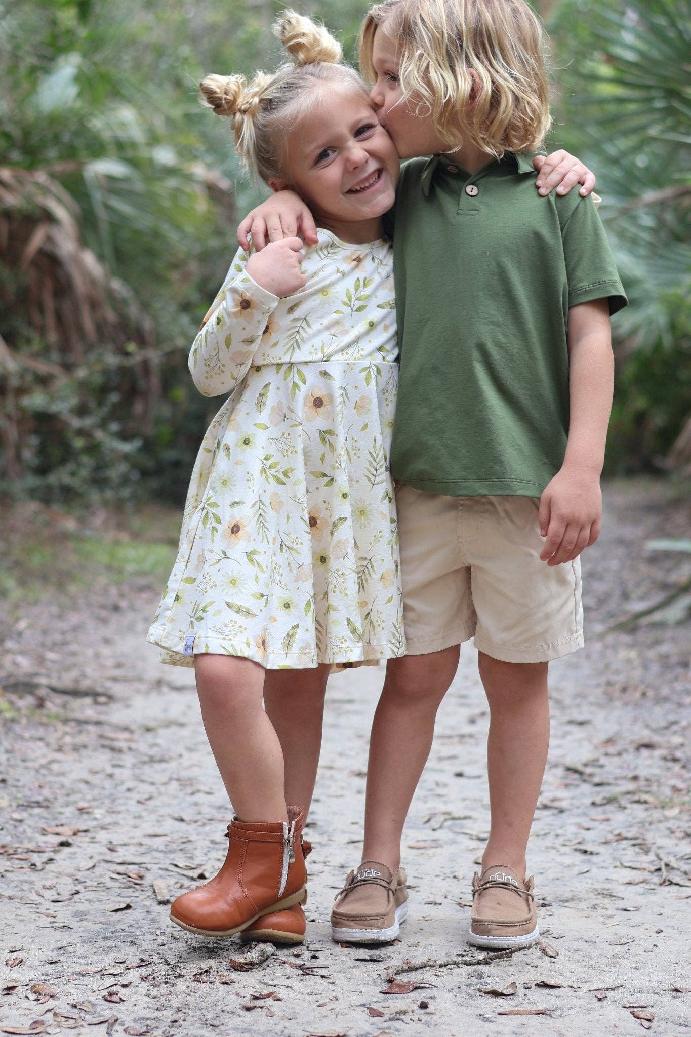 Boys Polo in Garden Green