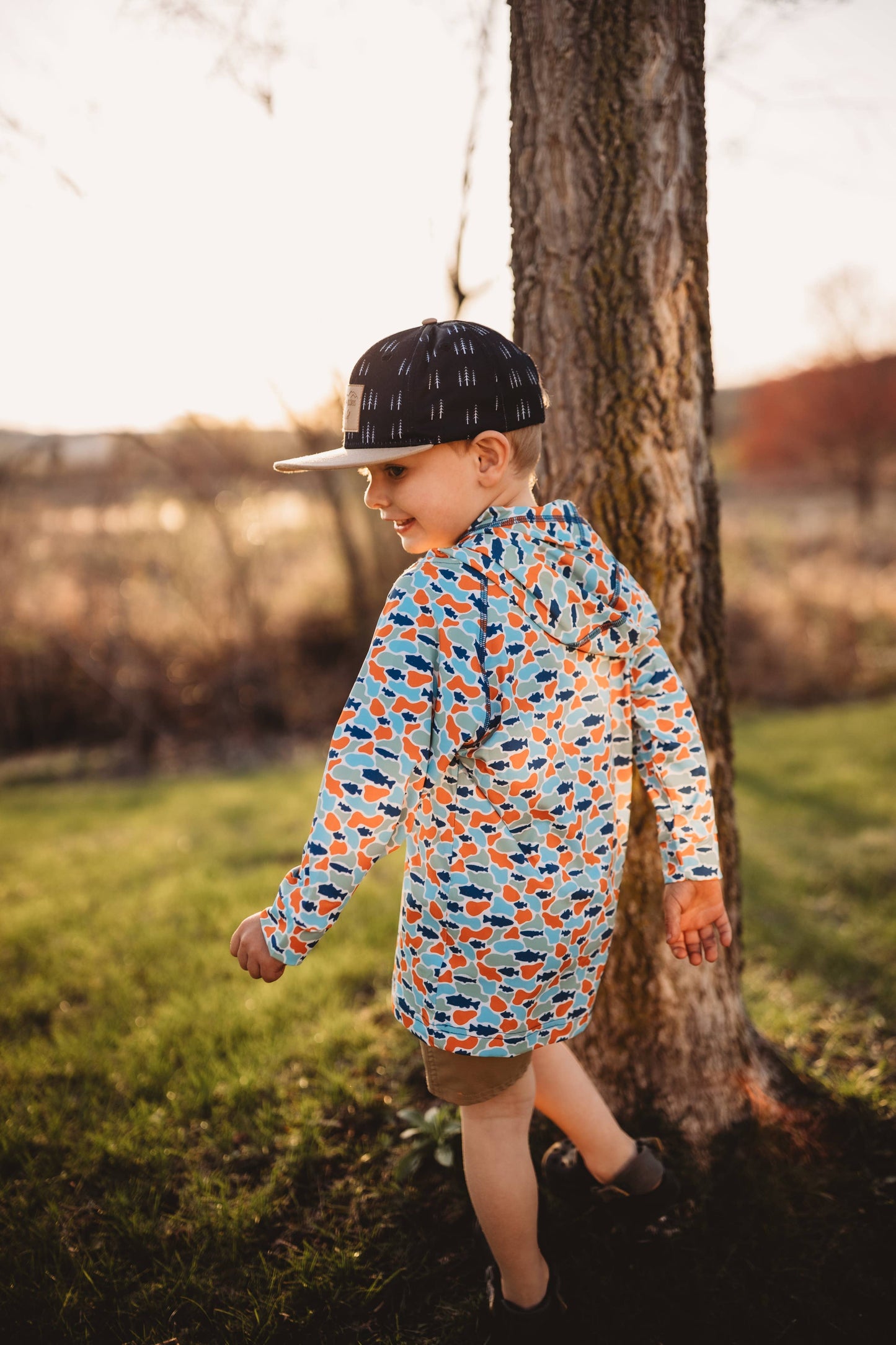 Boys Camo Fishing Shirt - High Tide UV