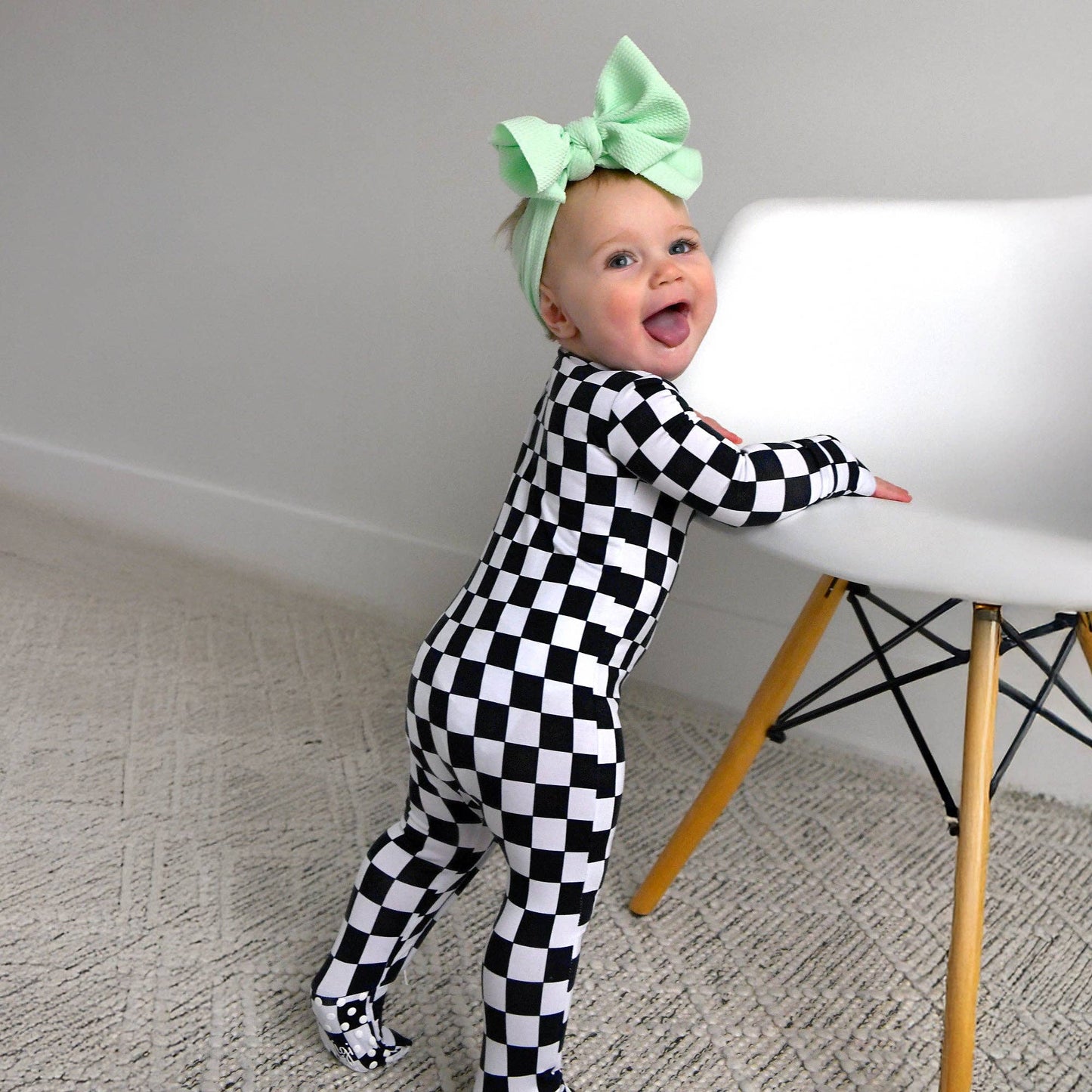 Black Checkered Bamboo Sleeper