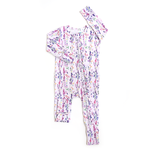 Avani RUFFLE ZIP Bamboo One Piece Floral Baby