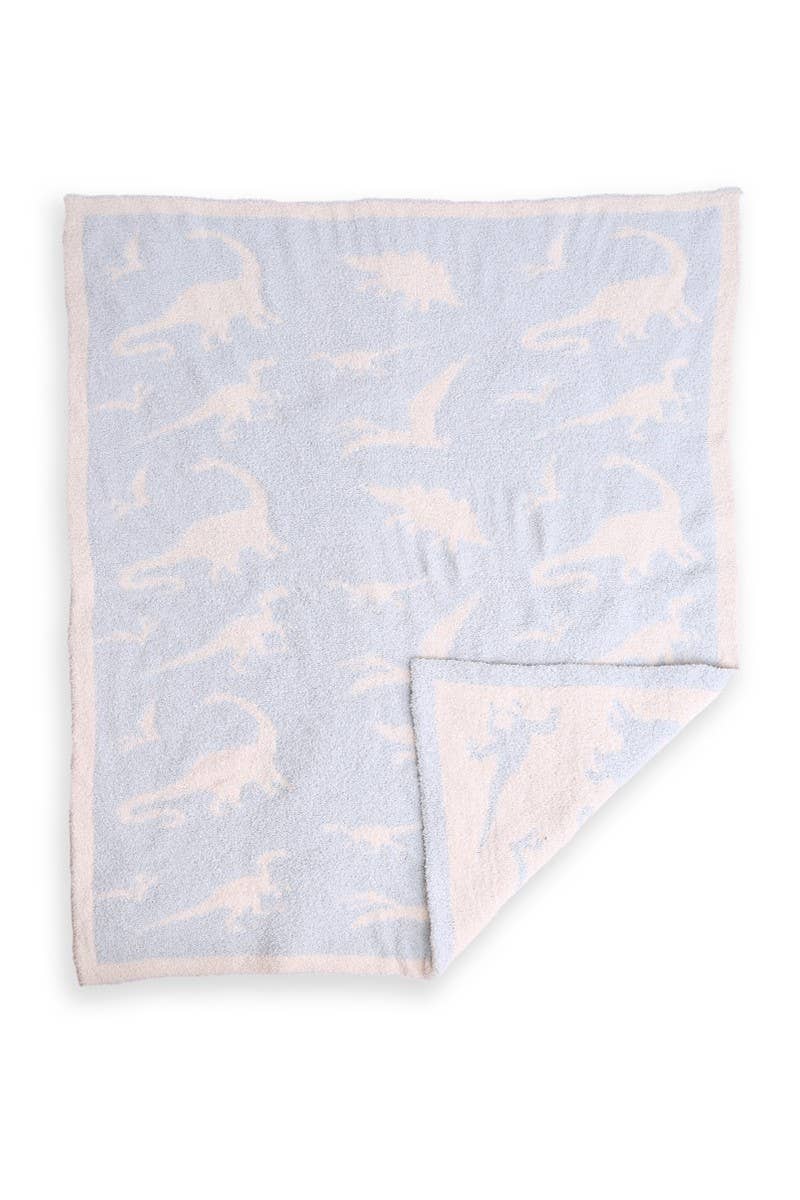 Dino Print Kids Soft Throw Blanket