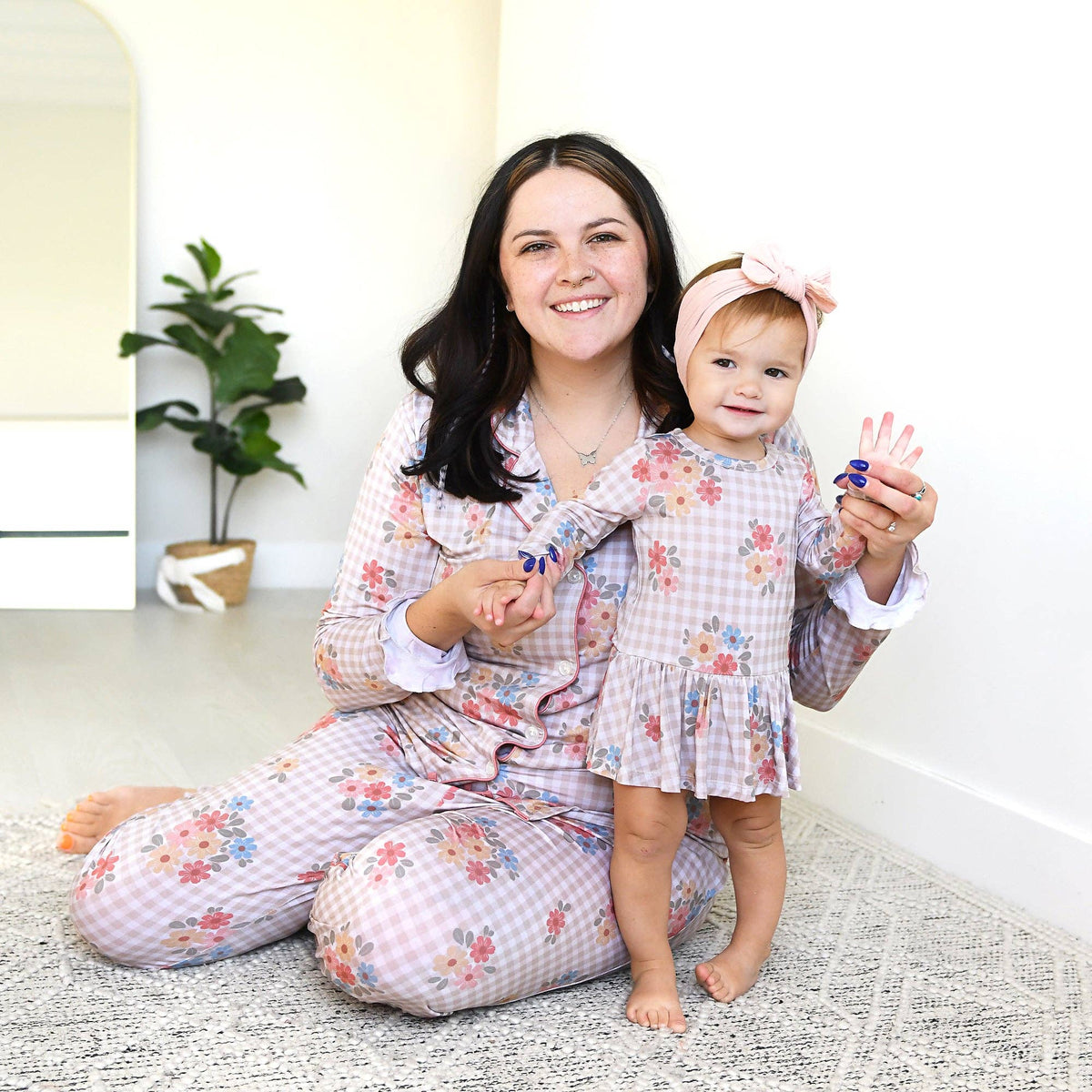 Callie TUTU Bamboo Floral Skirted Bodysuit