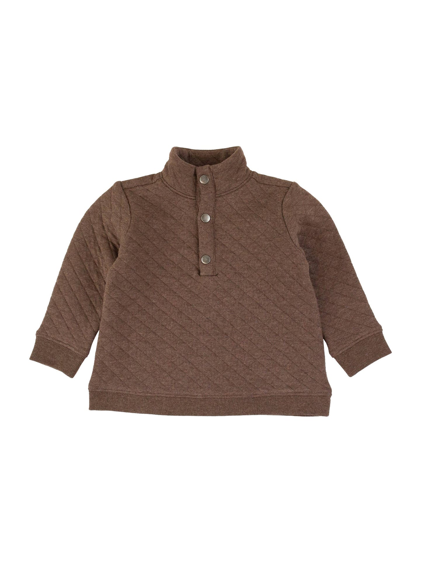 Heather Quilted Quarter Snap Pullover
