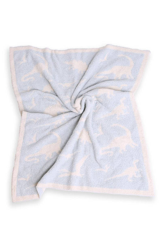 Dino Print Kids Soft Throw Blanket