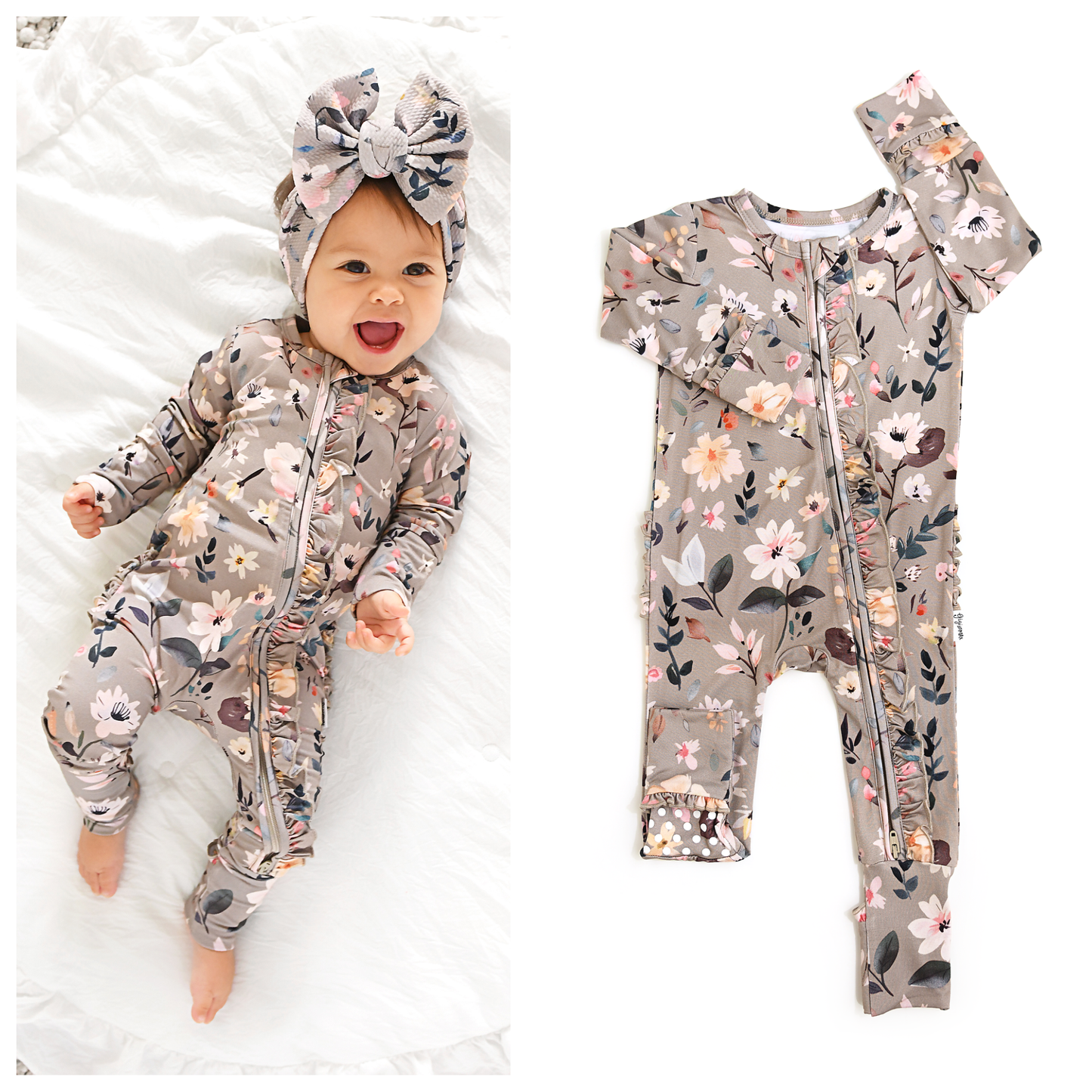 Tatum RUFFLE ZIP Bamboo One Piece