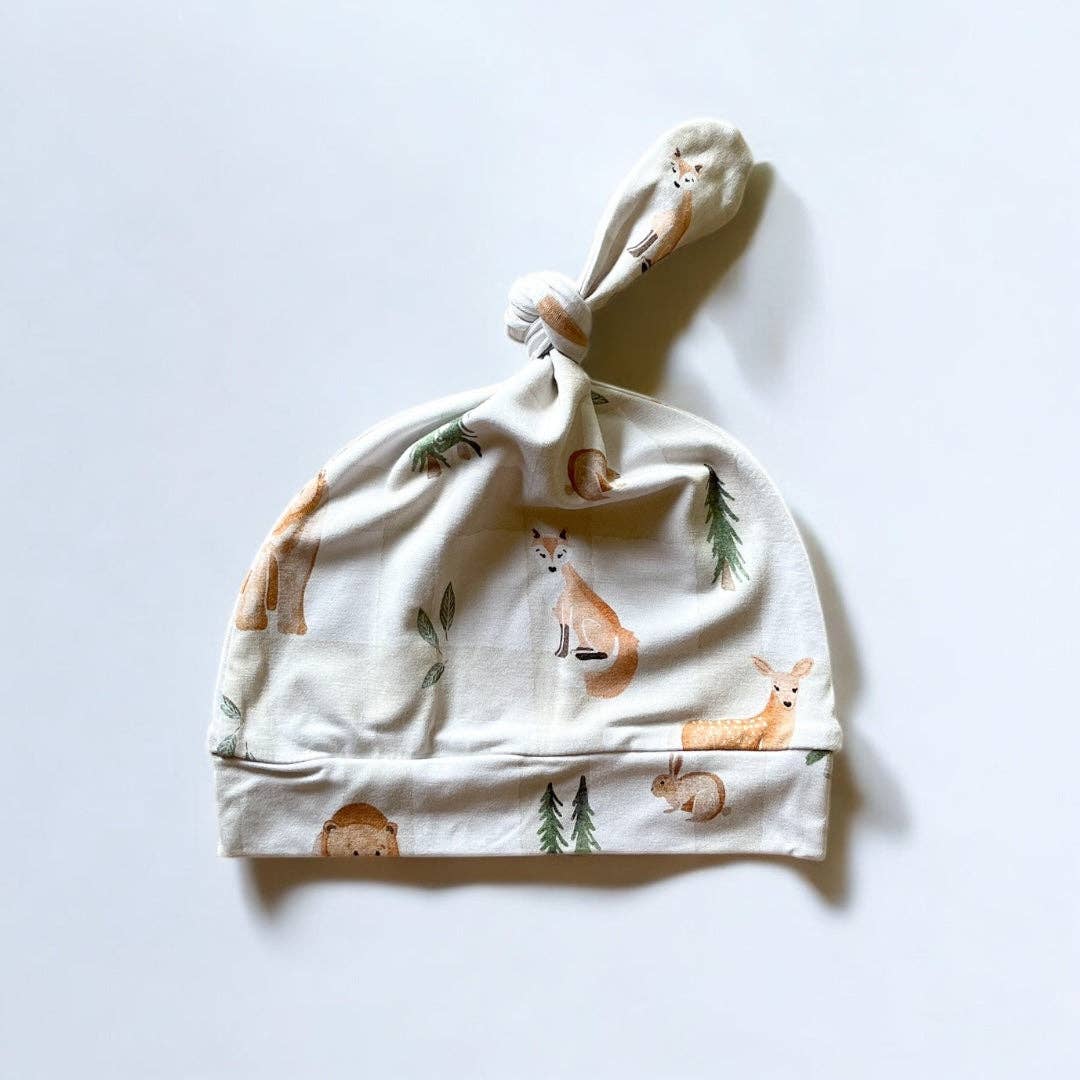 Woodland Animal Bamboo Knotted Gown and Hat